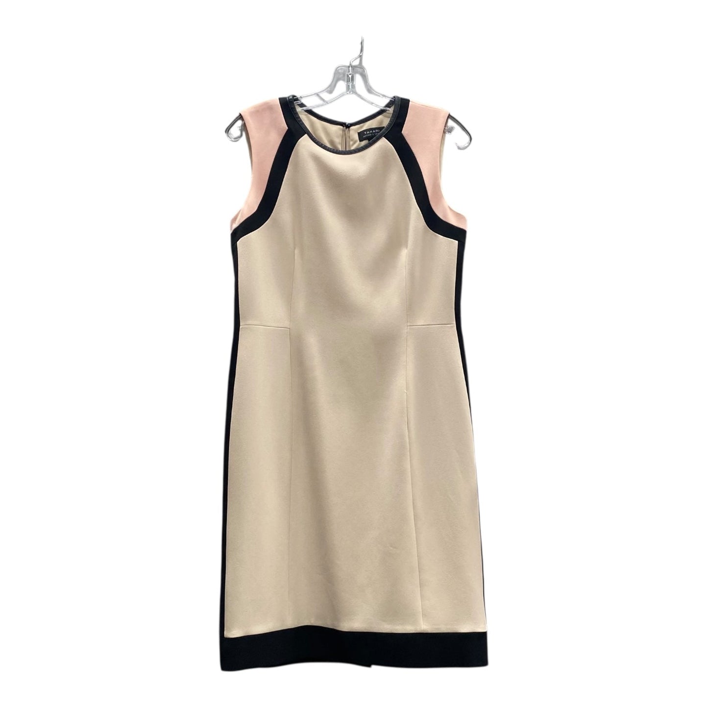 Dress Work By Tahari In Tan, Size:M