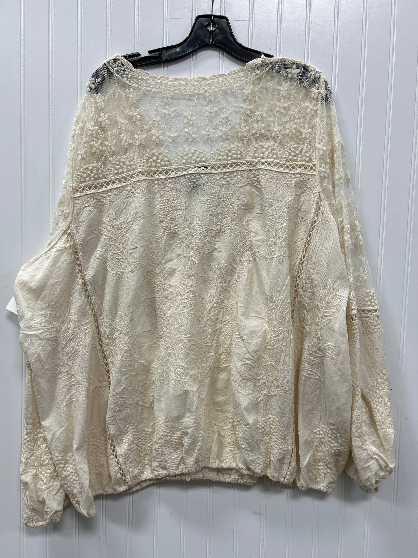 Top Ls By Lane Bryant In Cream, Size:3X