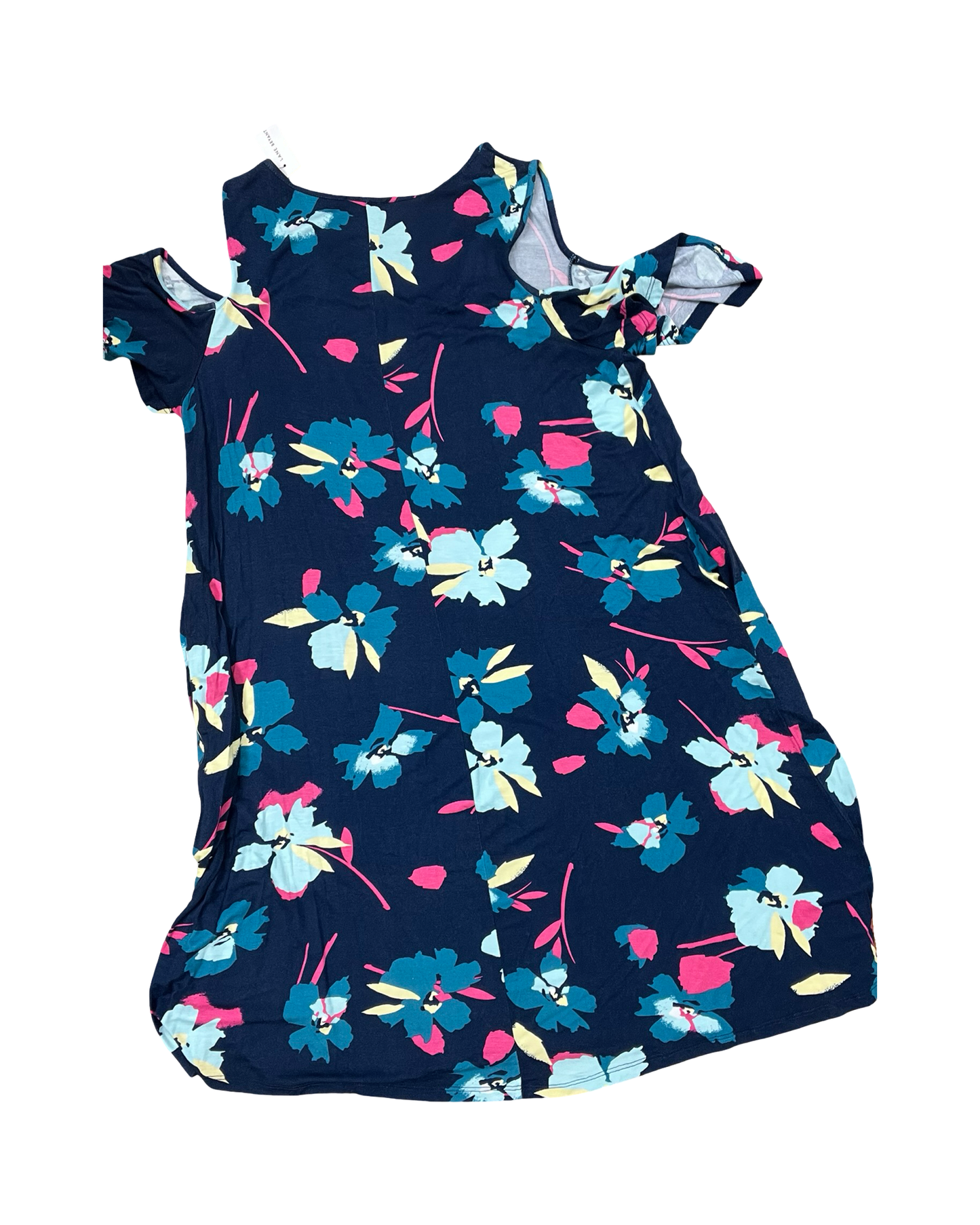 Dress Casual Midi By Lane Bryant In Blue & Pink, Size:L