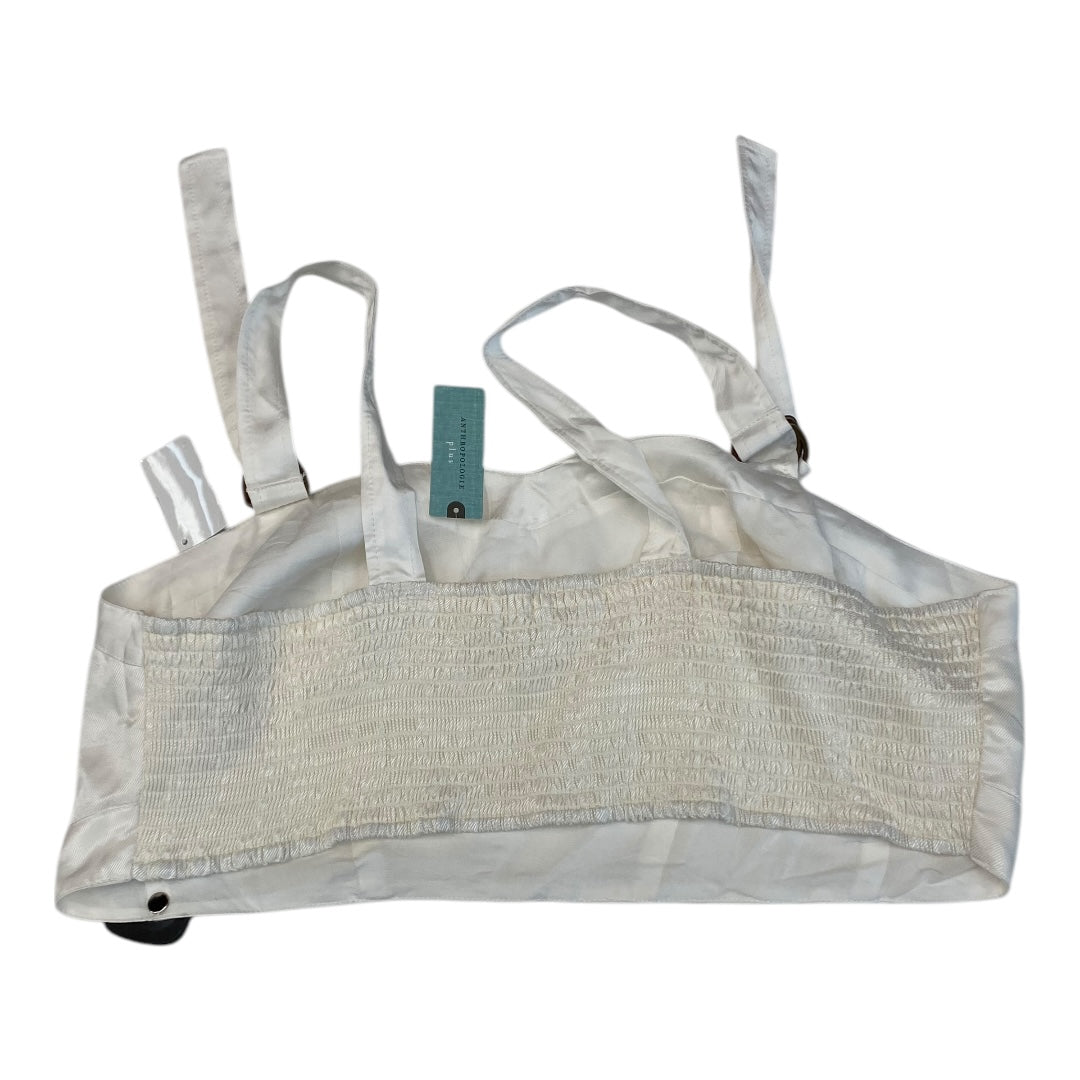 Top Sleeveless By Anthropologie In Cream, Size:2X