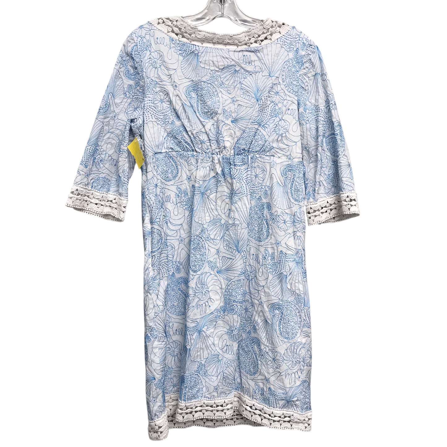 Dress Designer By Lilly Pulitzer In Blue & White, Size:M