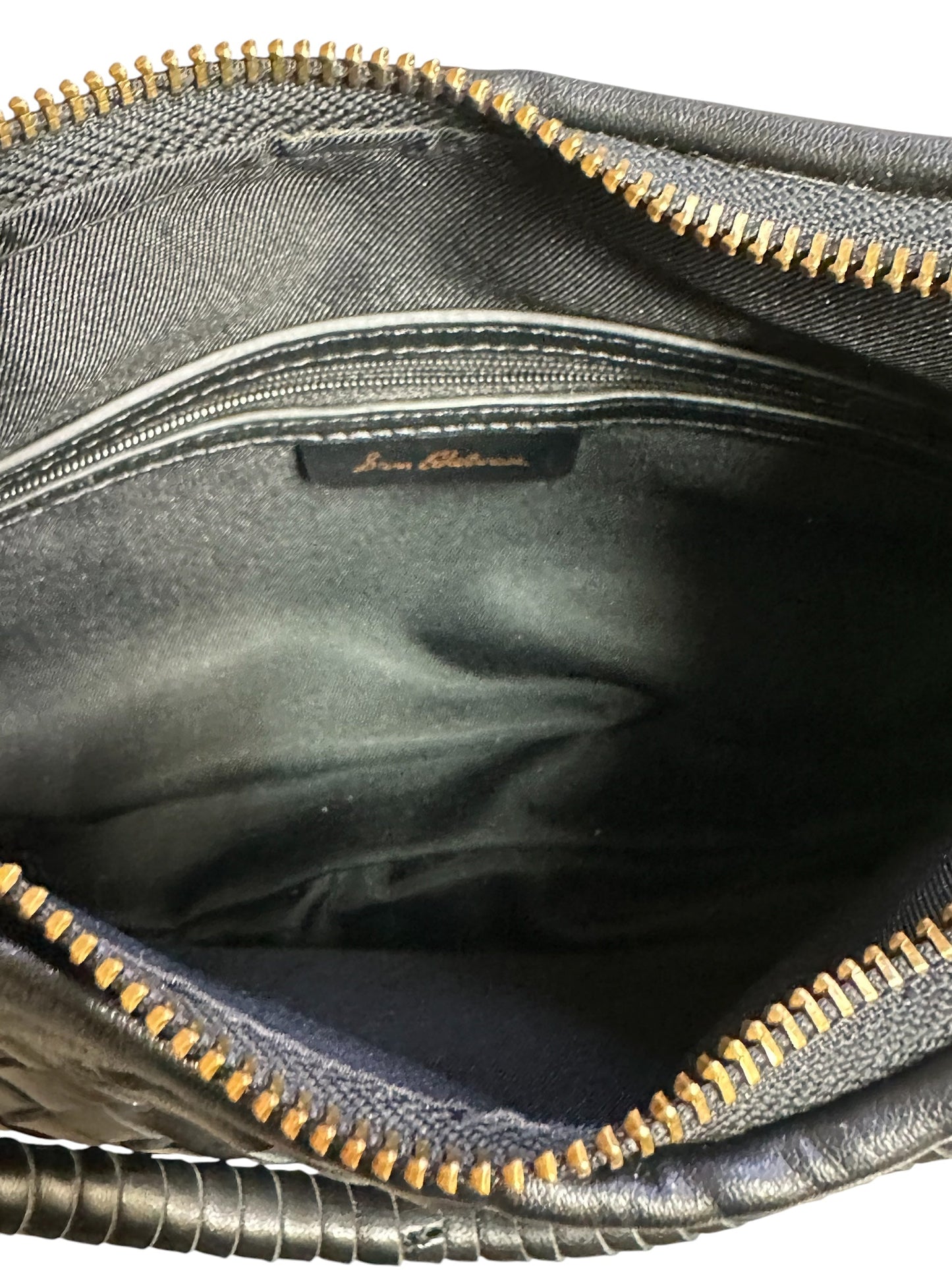Handbag By Sam Edelman In Black & Gold, Size:Small