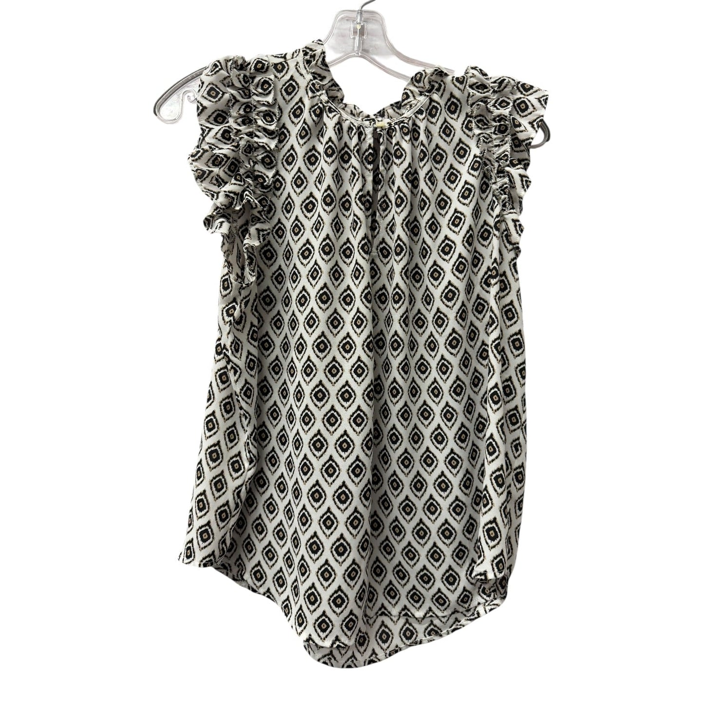 Top Ss By Loft In Black & Cream, Size:M
