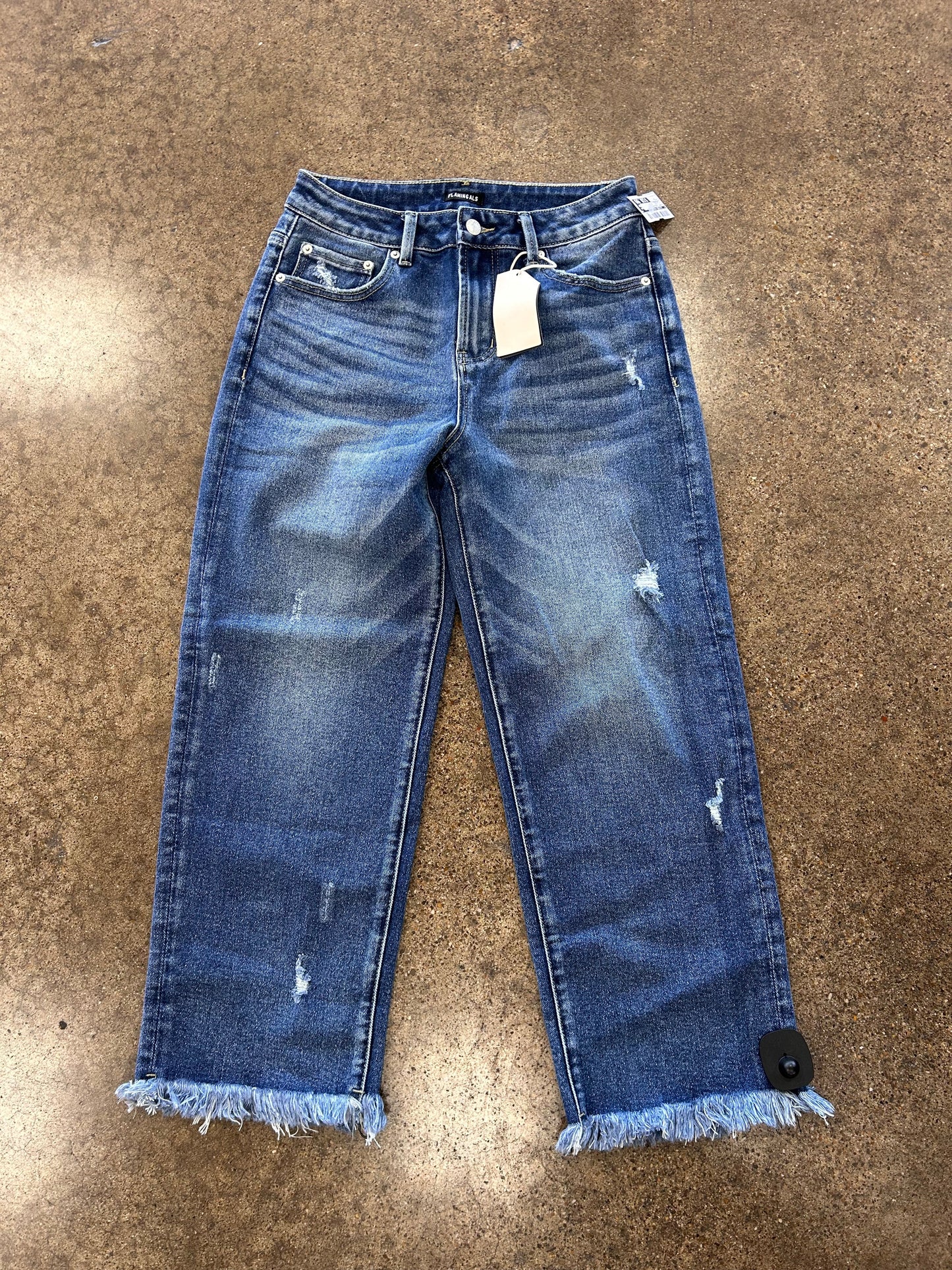 Jeans Straight By Clothes Mentor In Blue Denim, Size:S