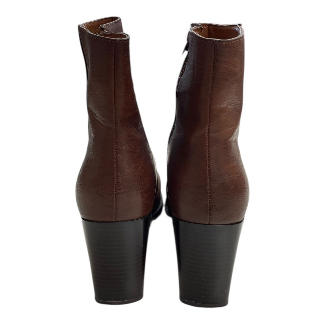 Boots Ankle Heels By Pierre Dumas In Brown, Size:10