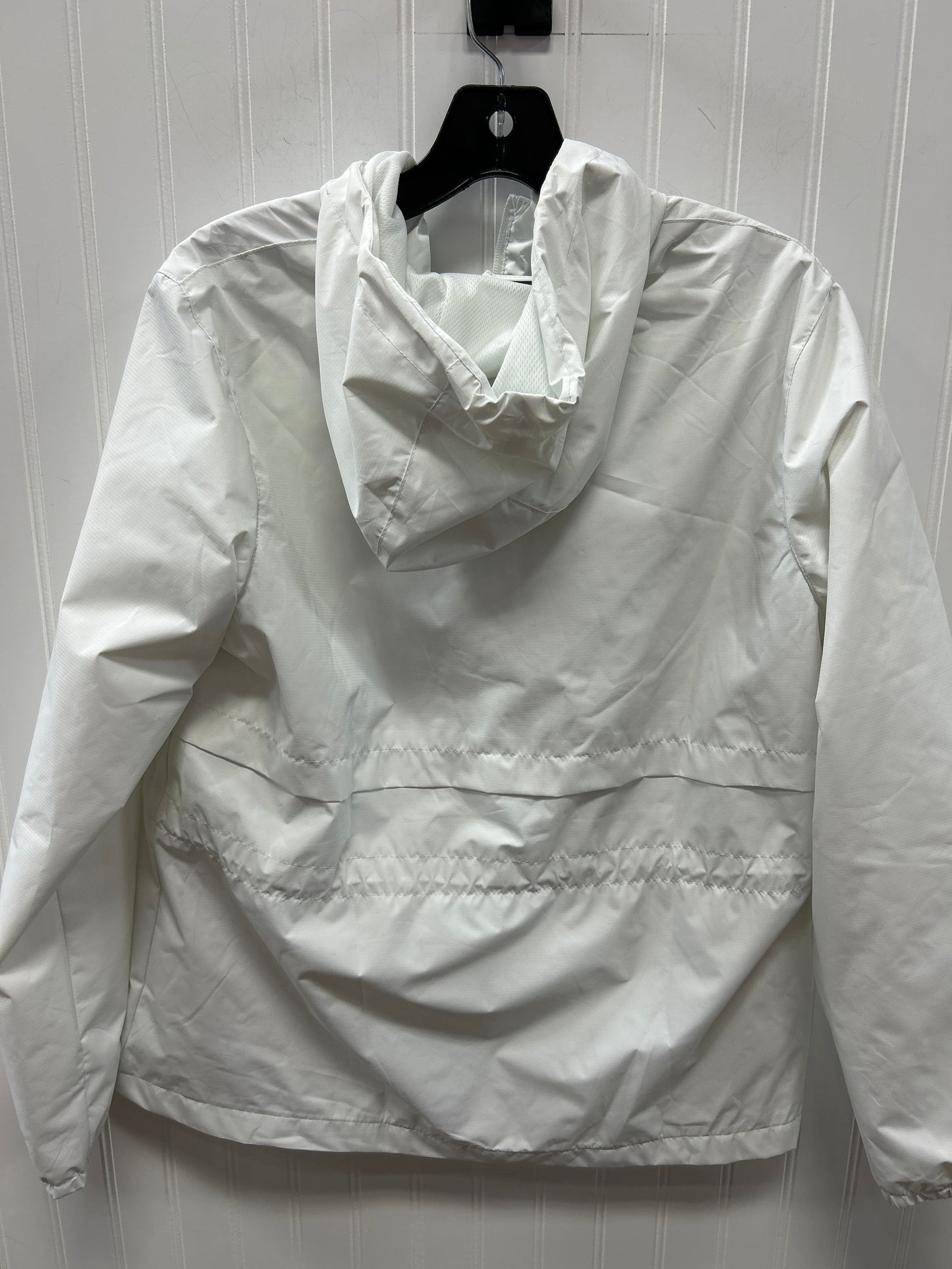 Athletic Jacket By New Balance In White, Size:L