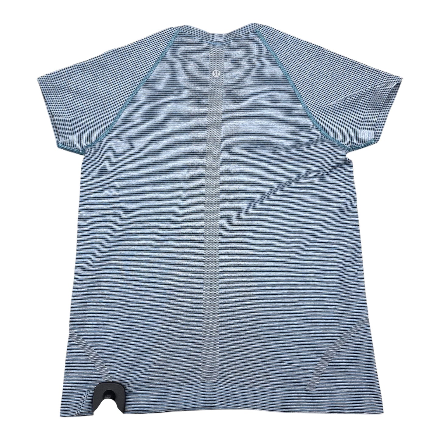 Athletic Top Ss By Lululemon In Striped Pattern, Size:8