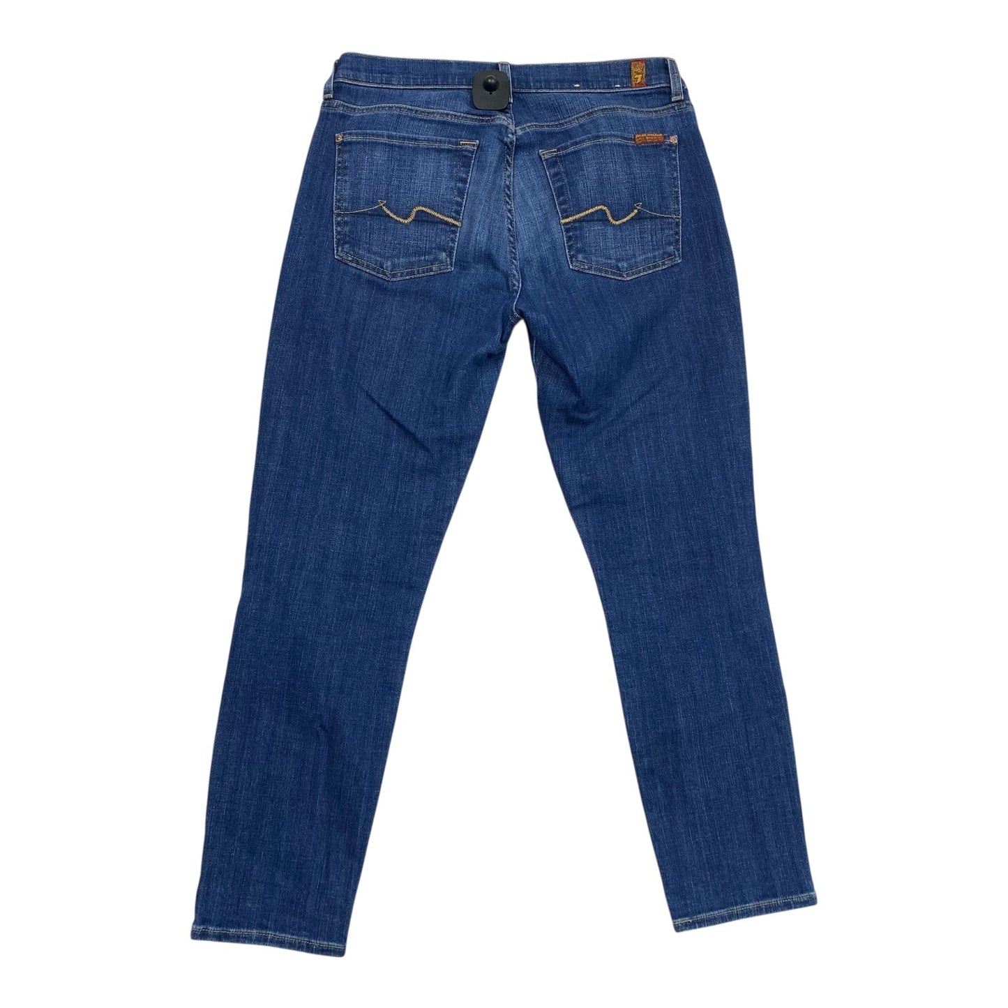 Jeans Straight By 7 For All Mankind In Blue Denim, Size:6