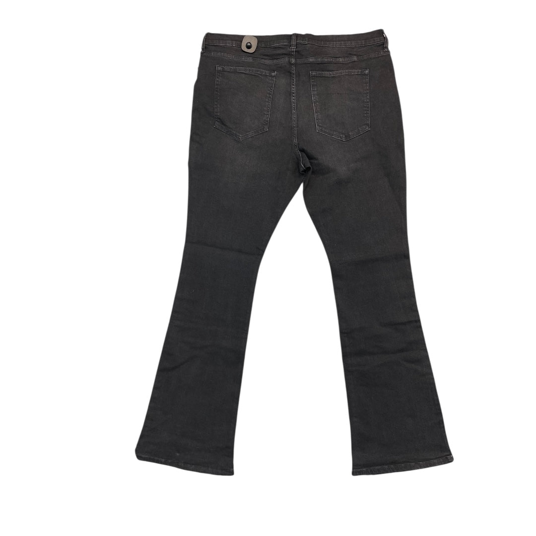 Jeans Boot Cut By Banana Republic In Black Denim, Size:20