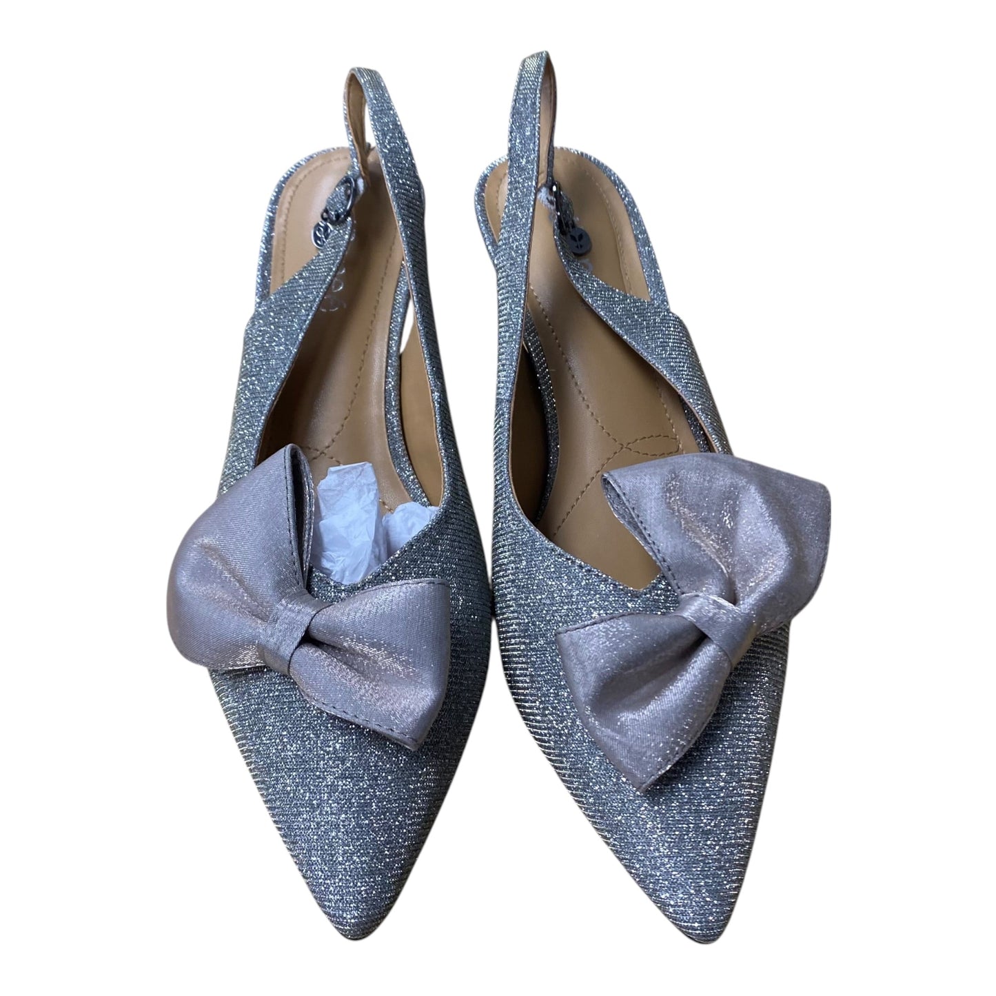 Shoes Heels Kitten By J Renee In Silver, Size:11