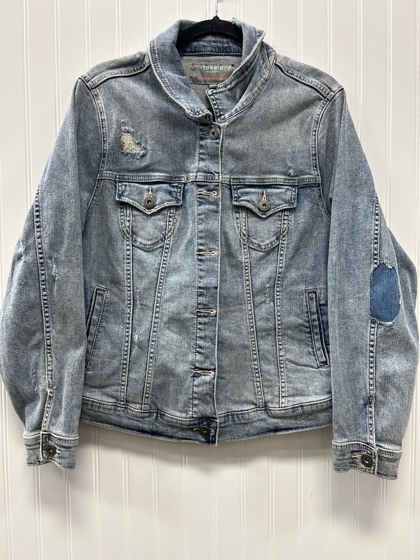 Jacket Denim By Torrid In Blue Denim, Size:2X