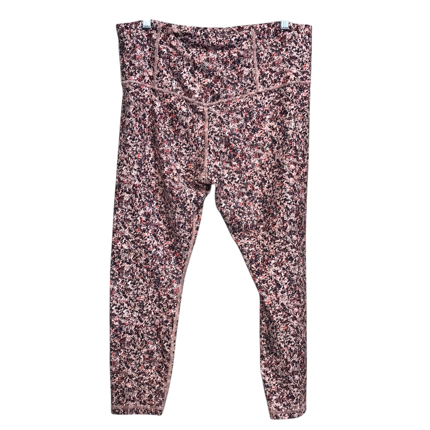 Athletic Leggings By Athleta In Black & Orange, Size:Xl