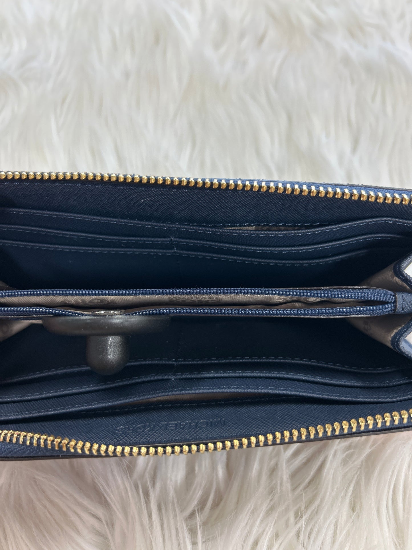 Wallet Designer By Michael Kors In Blue, Size:Medium