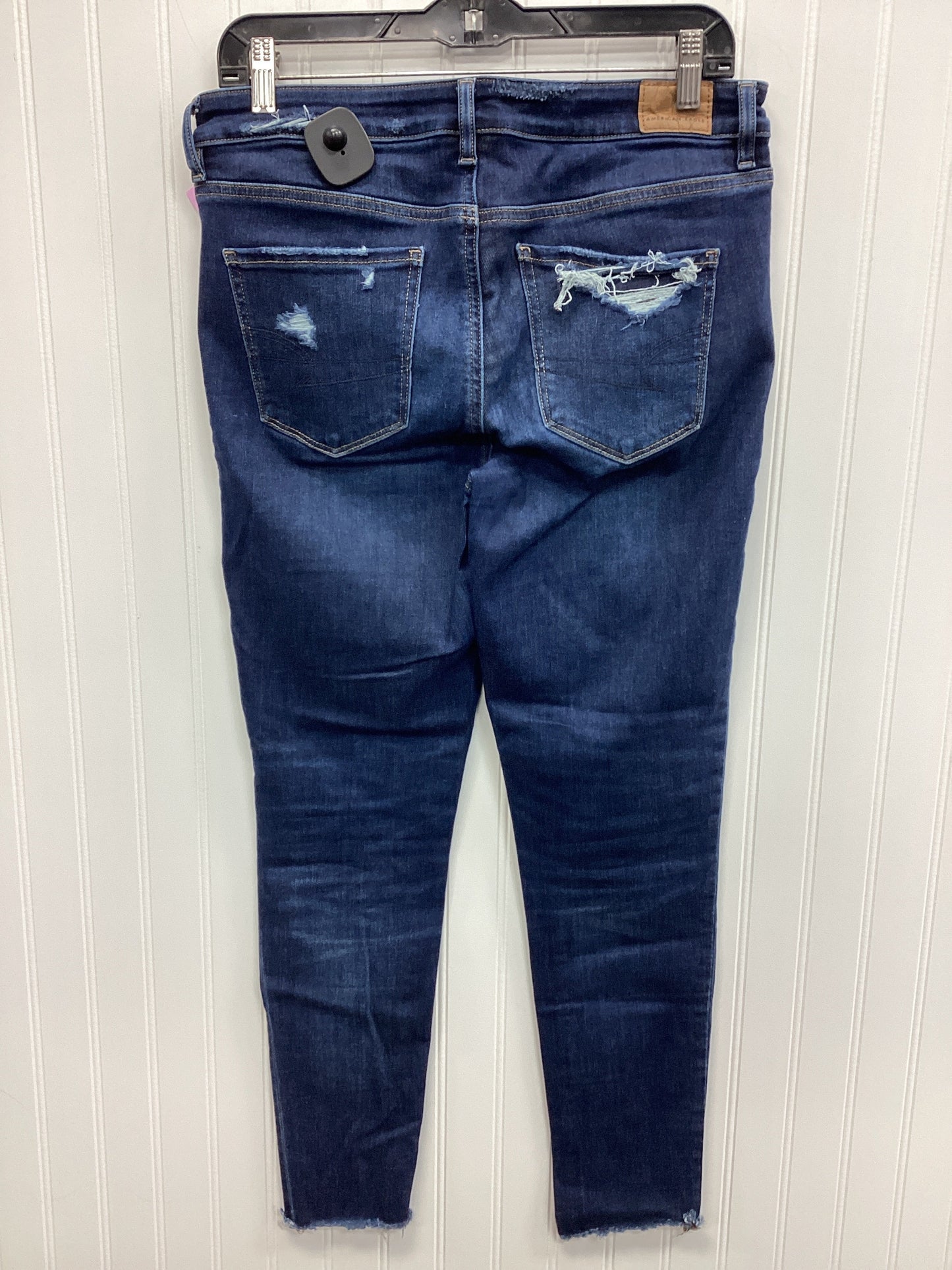 Jeans Skinny By American Eagle In Blue Denim, Size:10