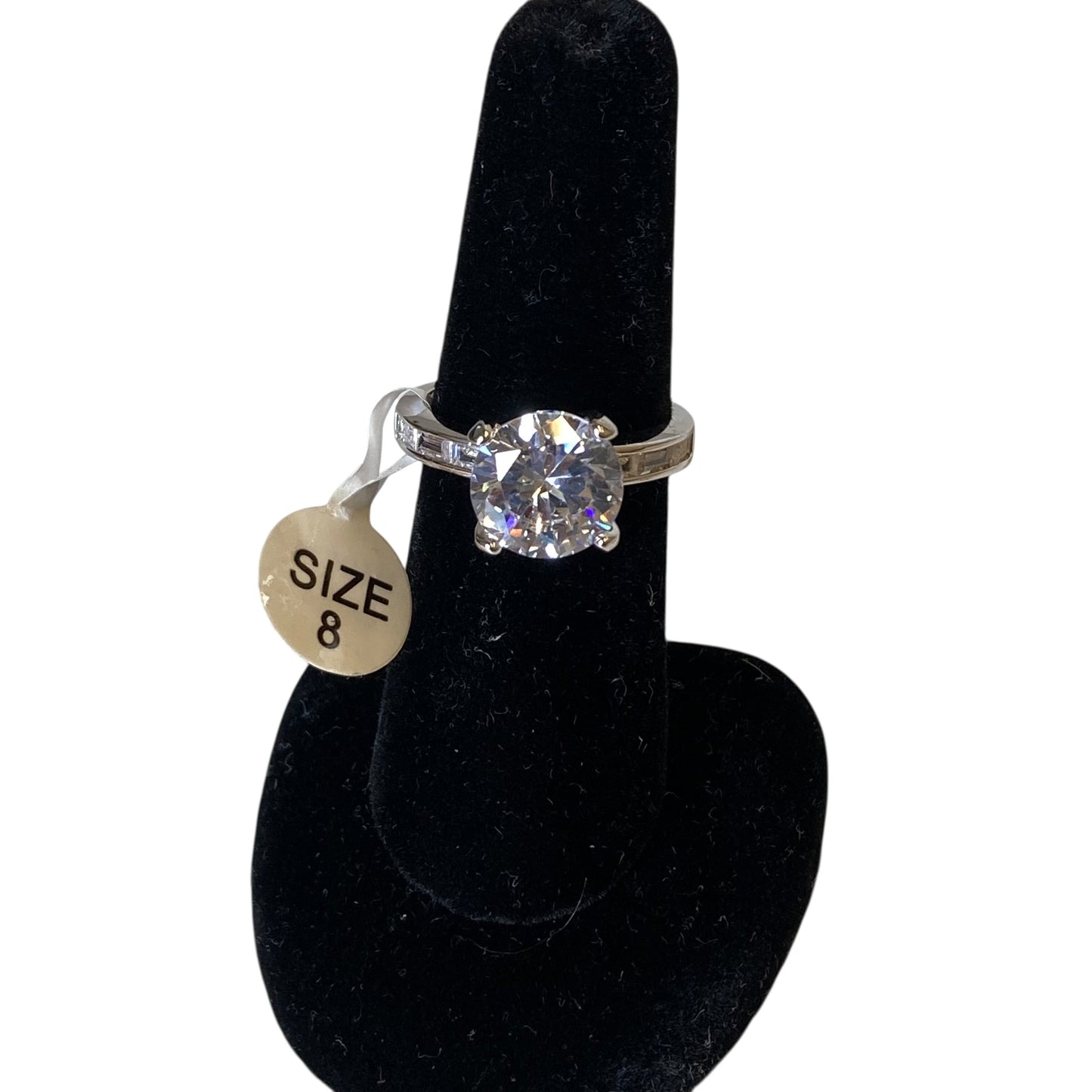 Ring Statement In Silver, Size:8