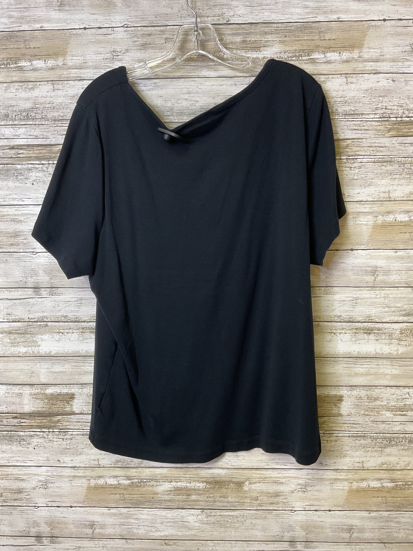 Top Ss Basic By Karen Scott In Black, Size:3X