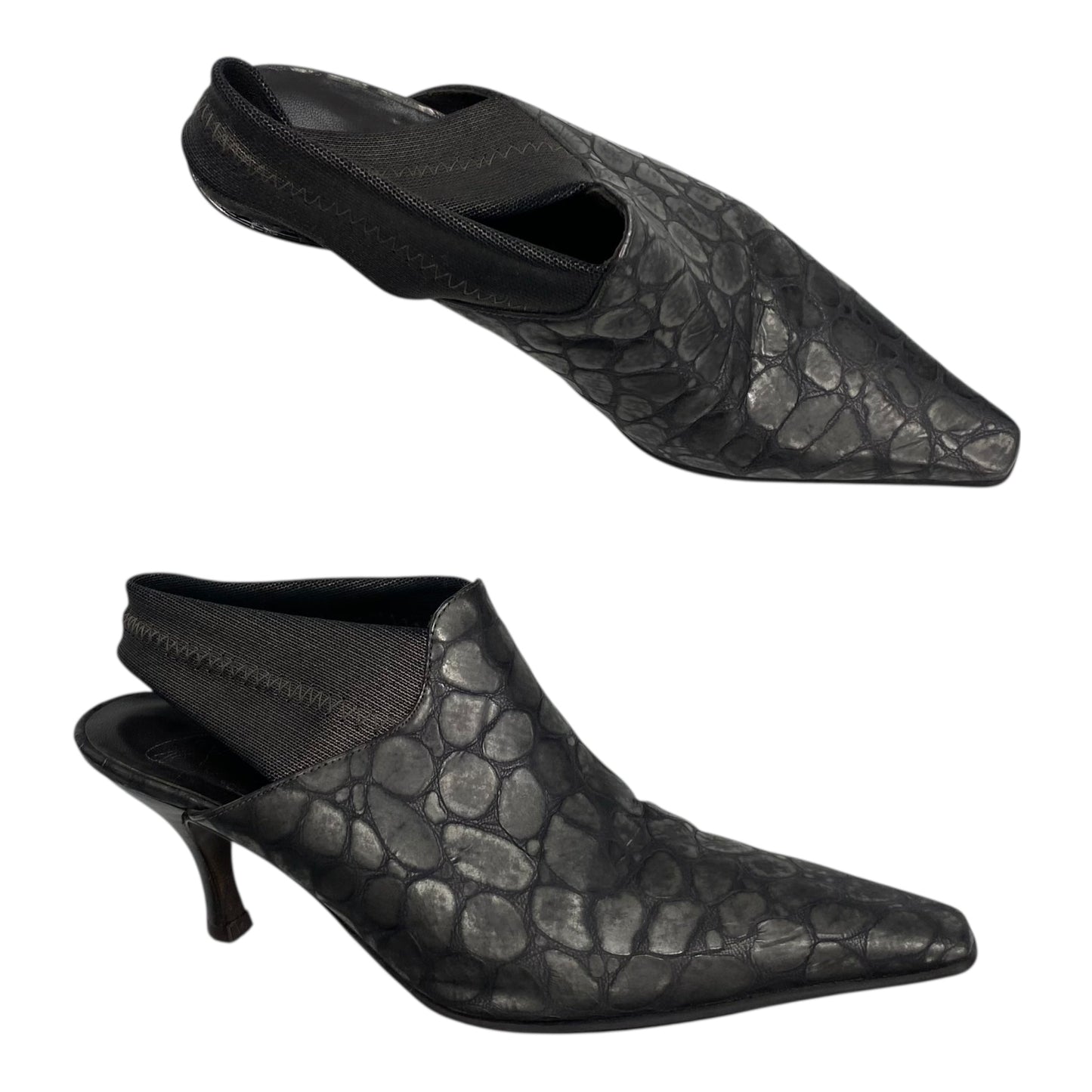 Shoes Heels Kitten By Donald Pliner In Silver, Size:7