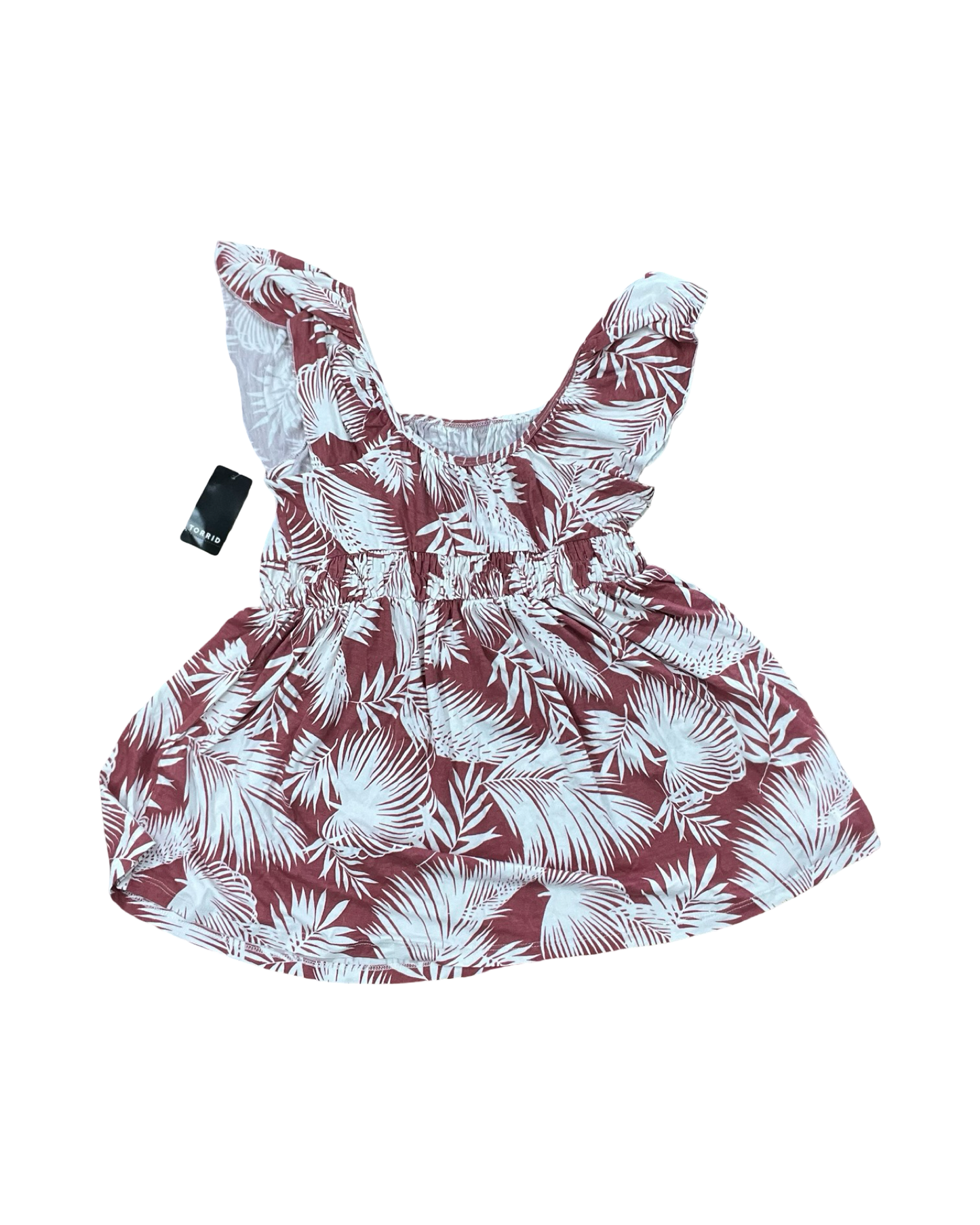 Top Sleeveless By Torrid In Cream & Red, Size:M