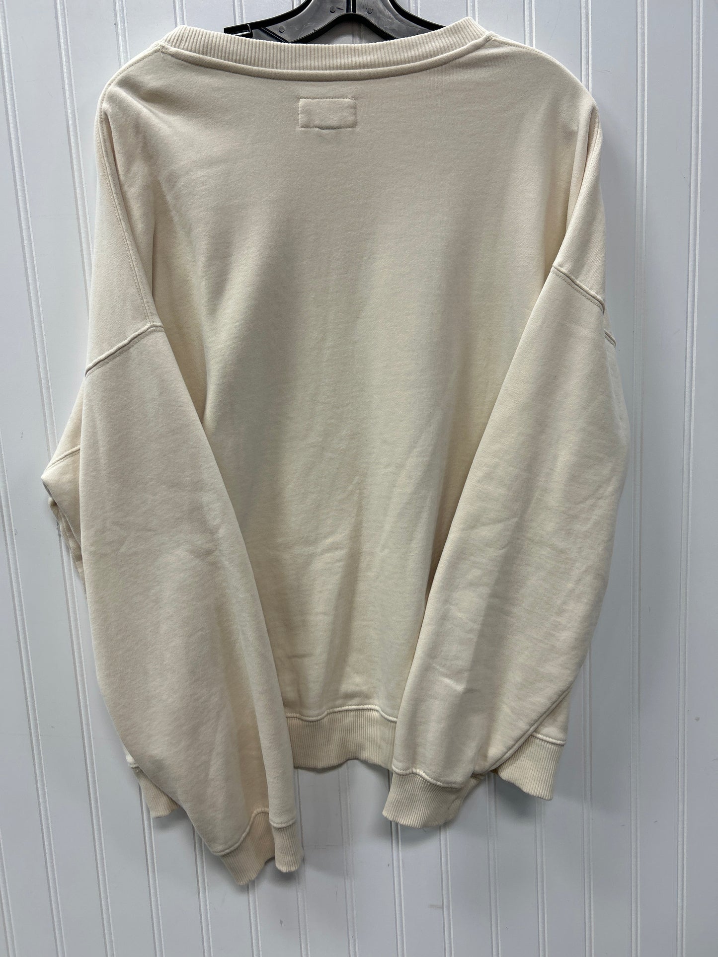 Sweatshirt Crewneck By American Eagle In Cream, Size:L