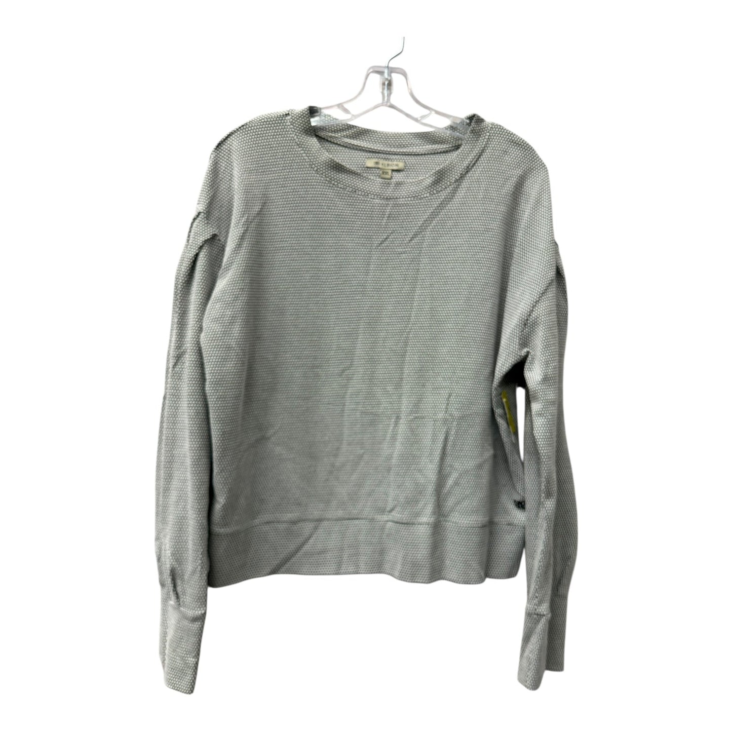 Athletic Top Ls Crewneck By Albion In Black & White, Size:1X