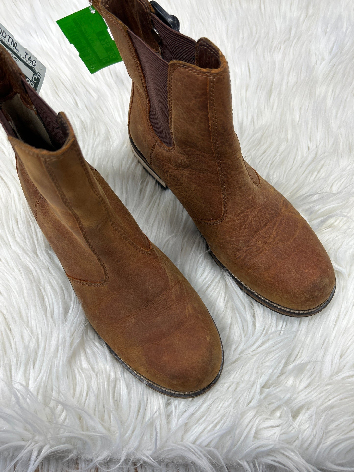 Boots Ankle Flats By Cmc In Brown, Size:9