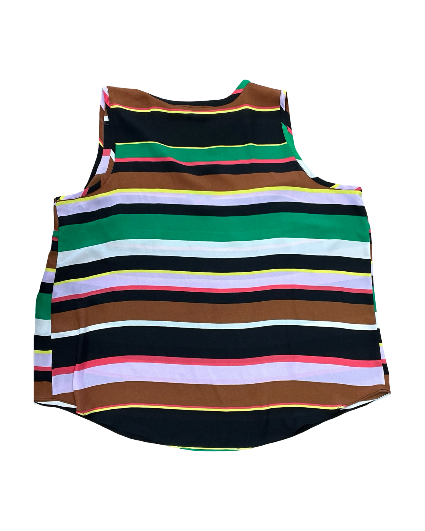 Top Sleeveless By Worthington In Black & Brown, Size:2X