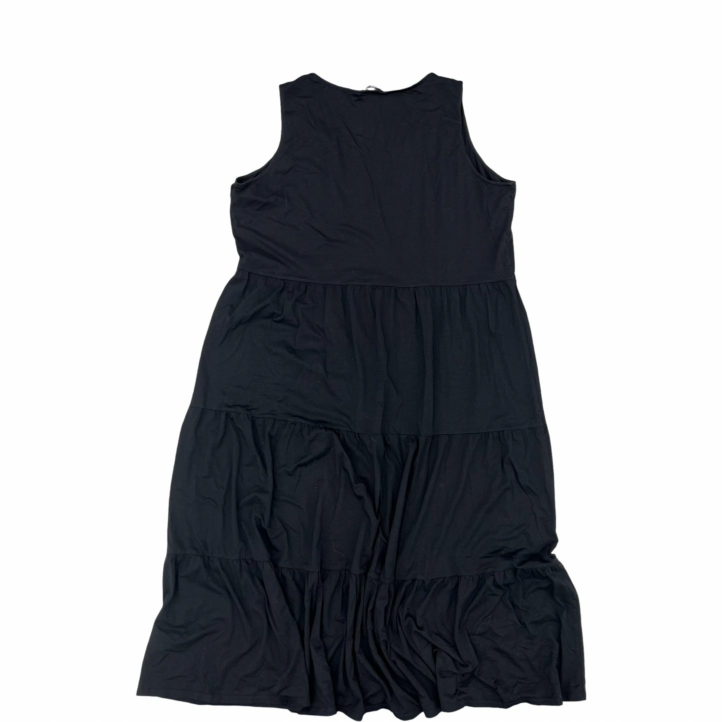 Dress Casual Midi By Lands End In Black, Size:2X