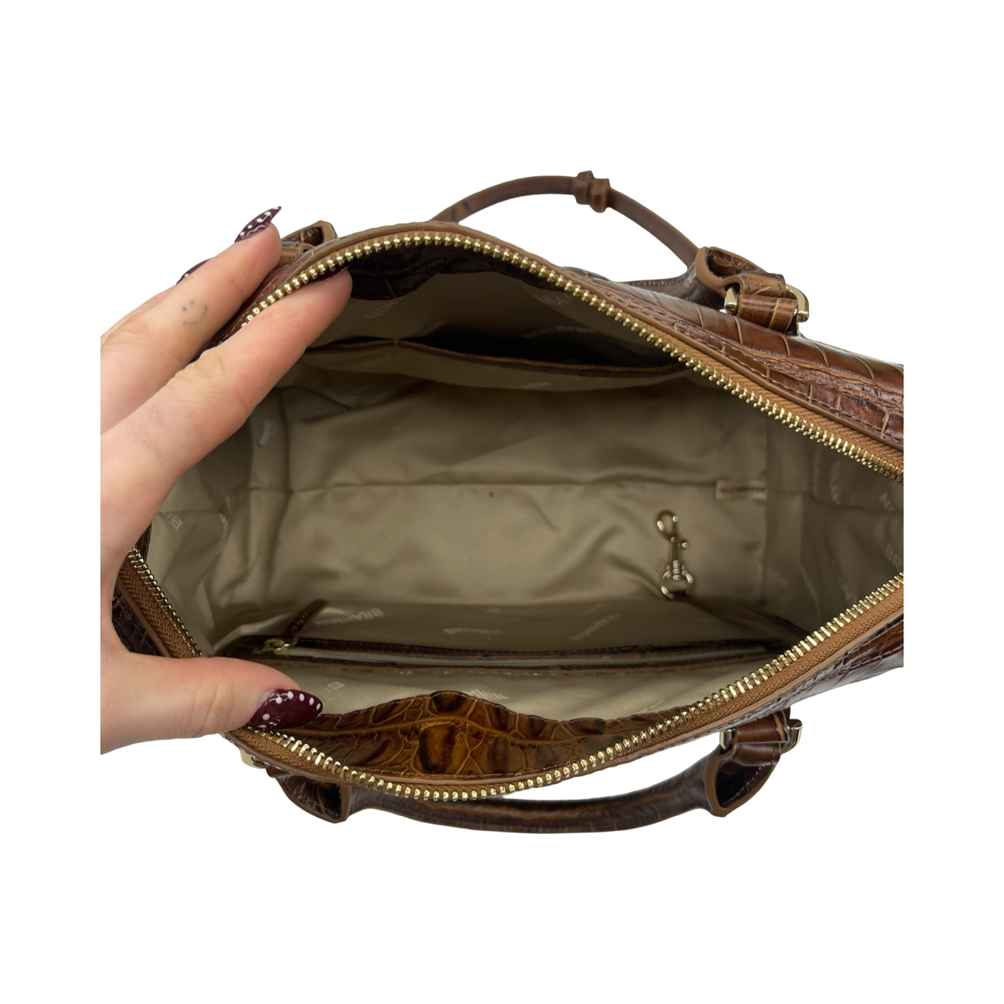 Handbag Designer By Brahmin In Brown, Size:Medium