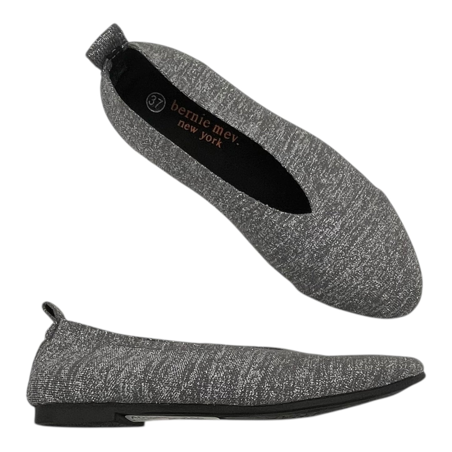 Shoes Flats By Bernie Mev In Silver, Size:6.5