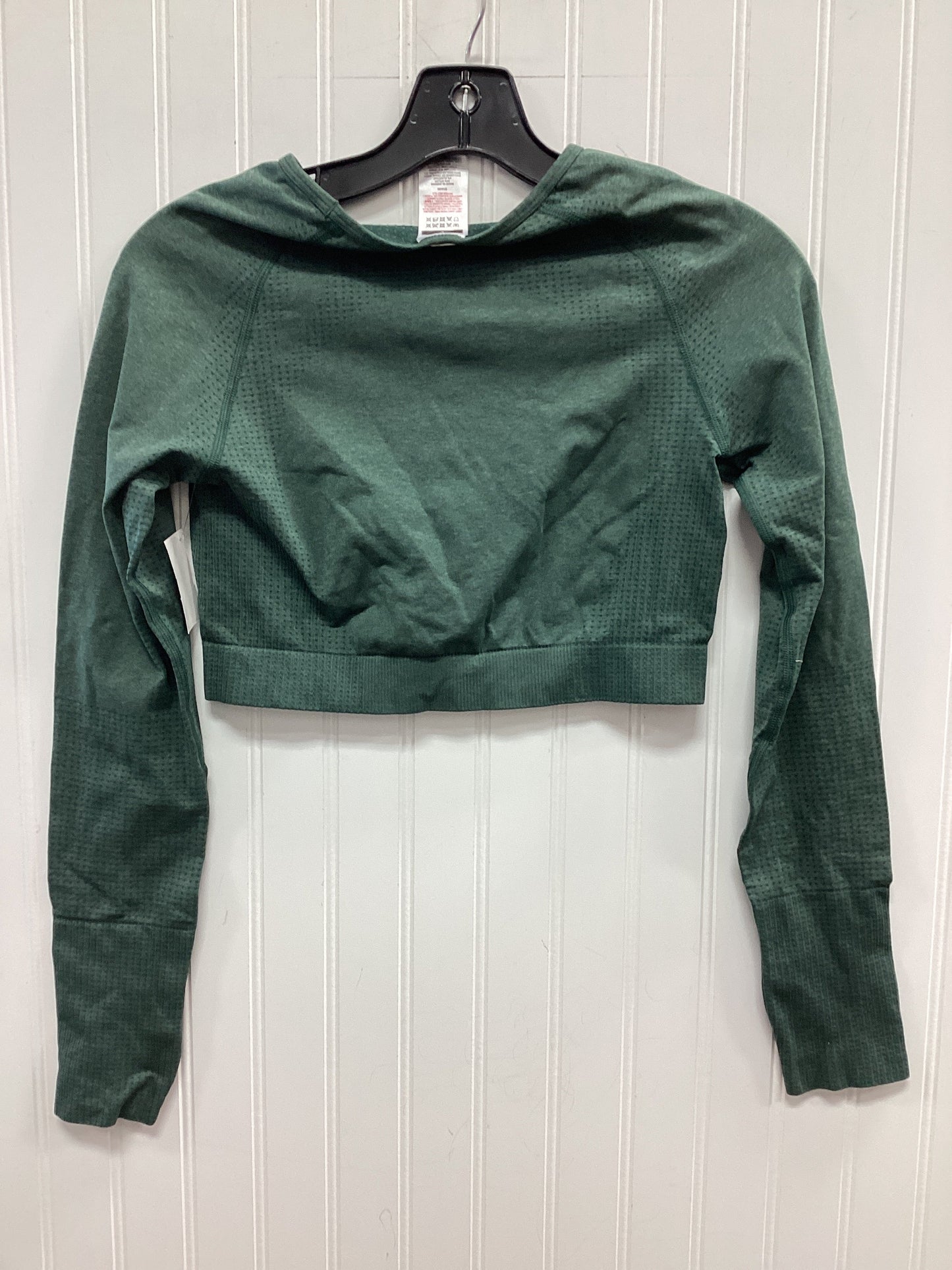 Athletic Top Ls Crewneck By Gym Shark In Green, Size:L