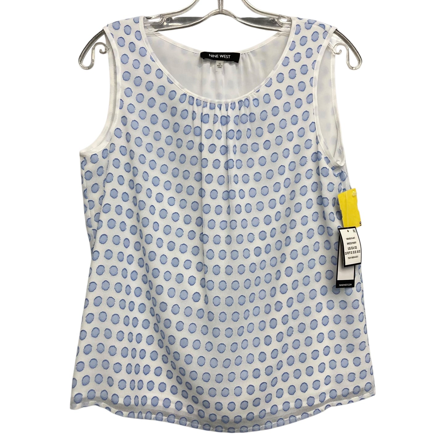 Top Sleeveless By Nine West In Polkadot Pattern, Size:Xs