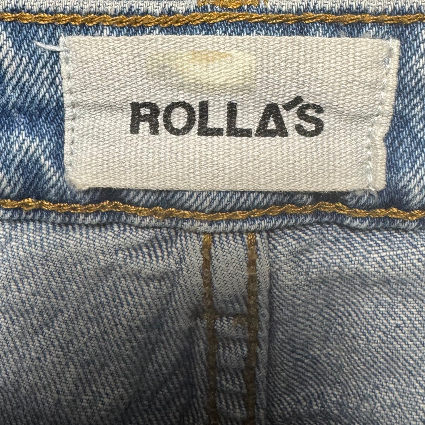 East Coast Crop Flare high rise By Rollas In Blue Denim, Size: 8/29