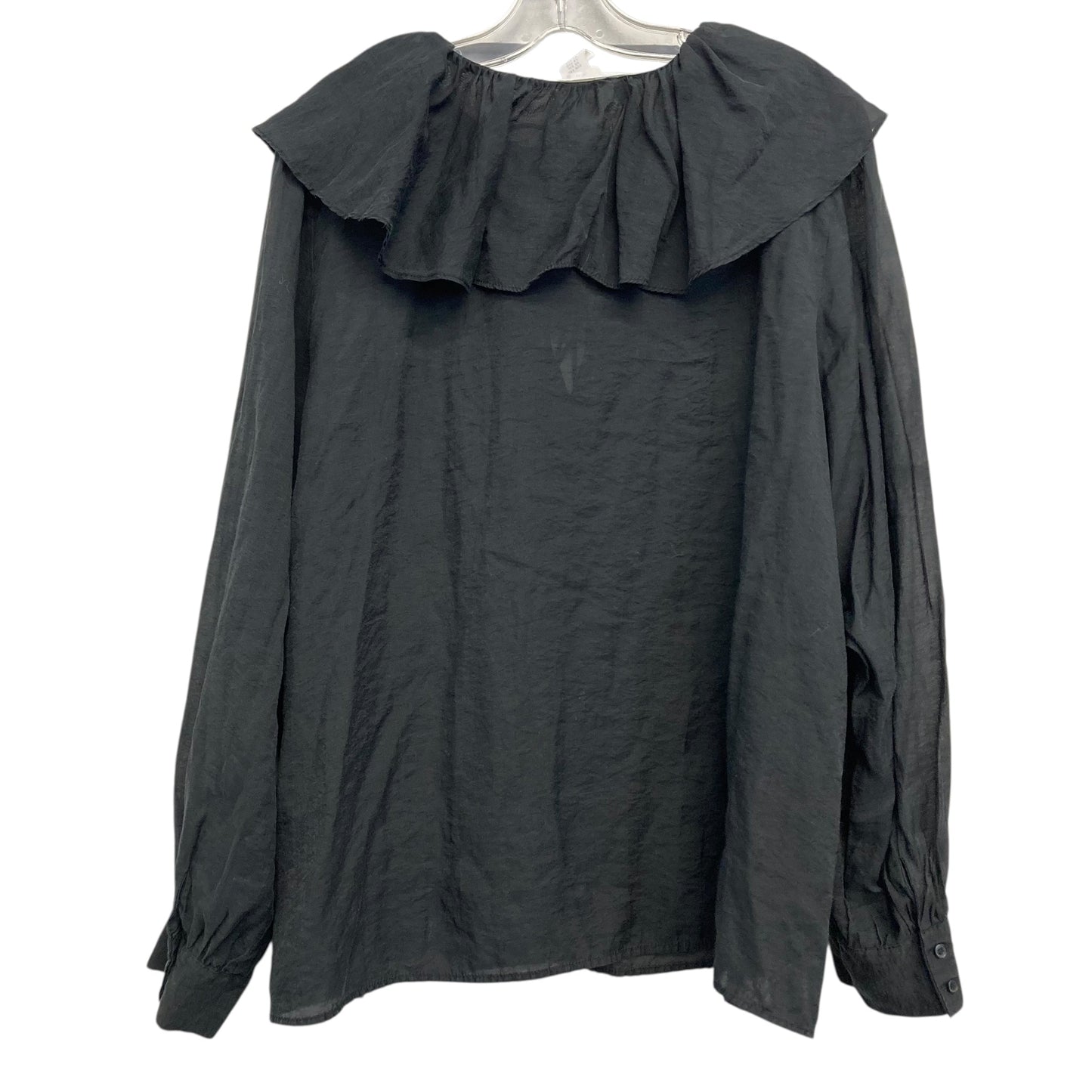Top Ls By H&M In Black, Size:1X