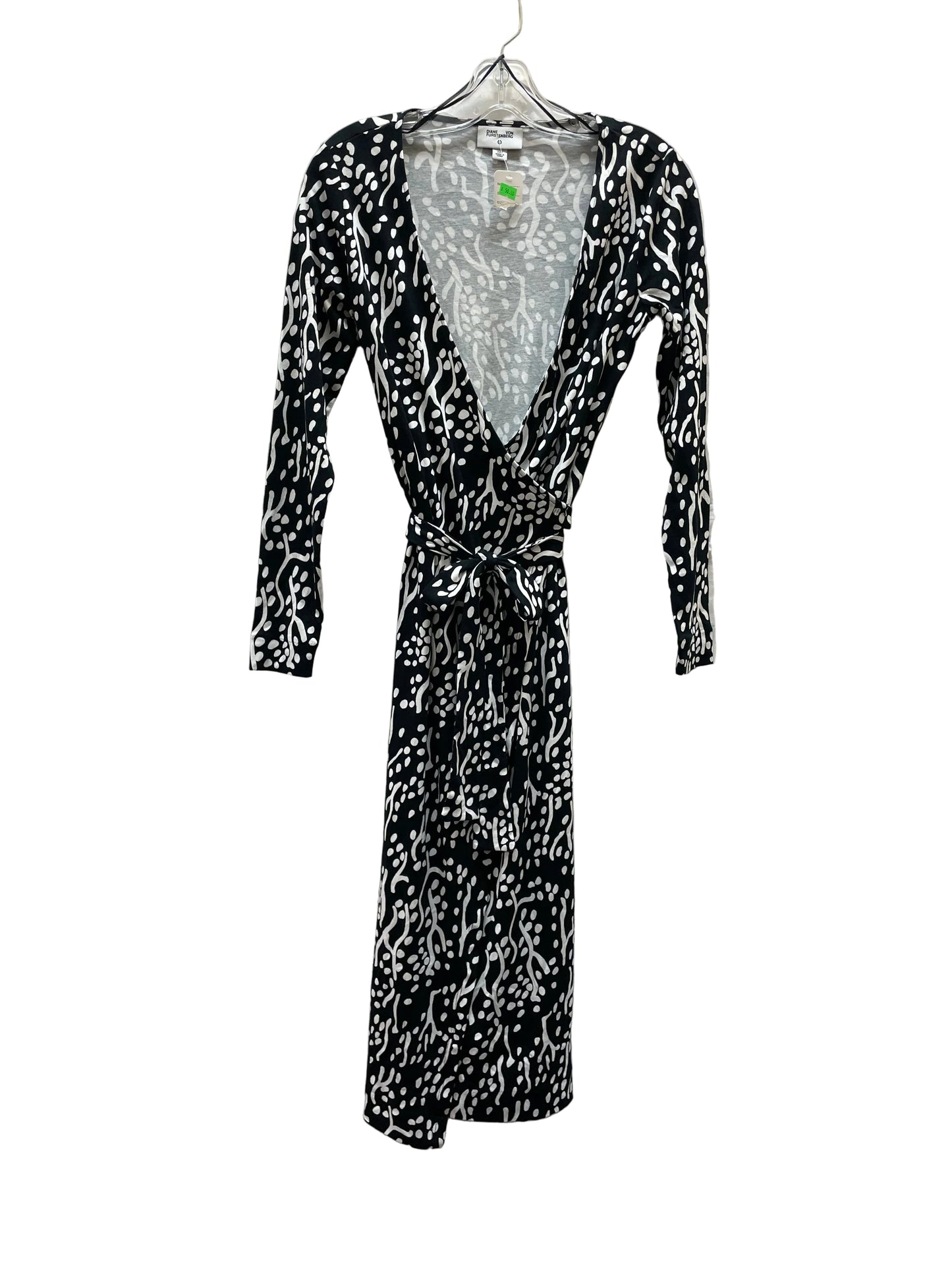 Dress Designer By Diane Von Furstenberg In Black & White, Size:Xs