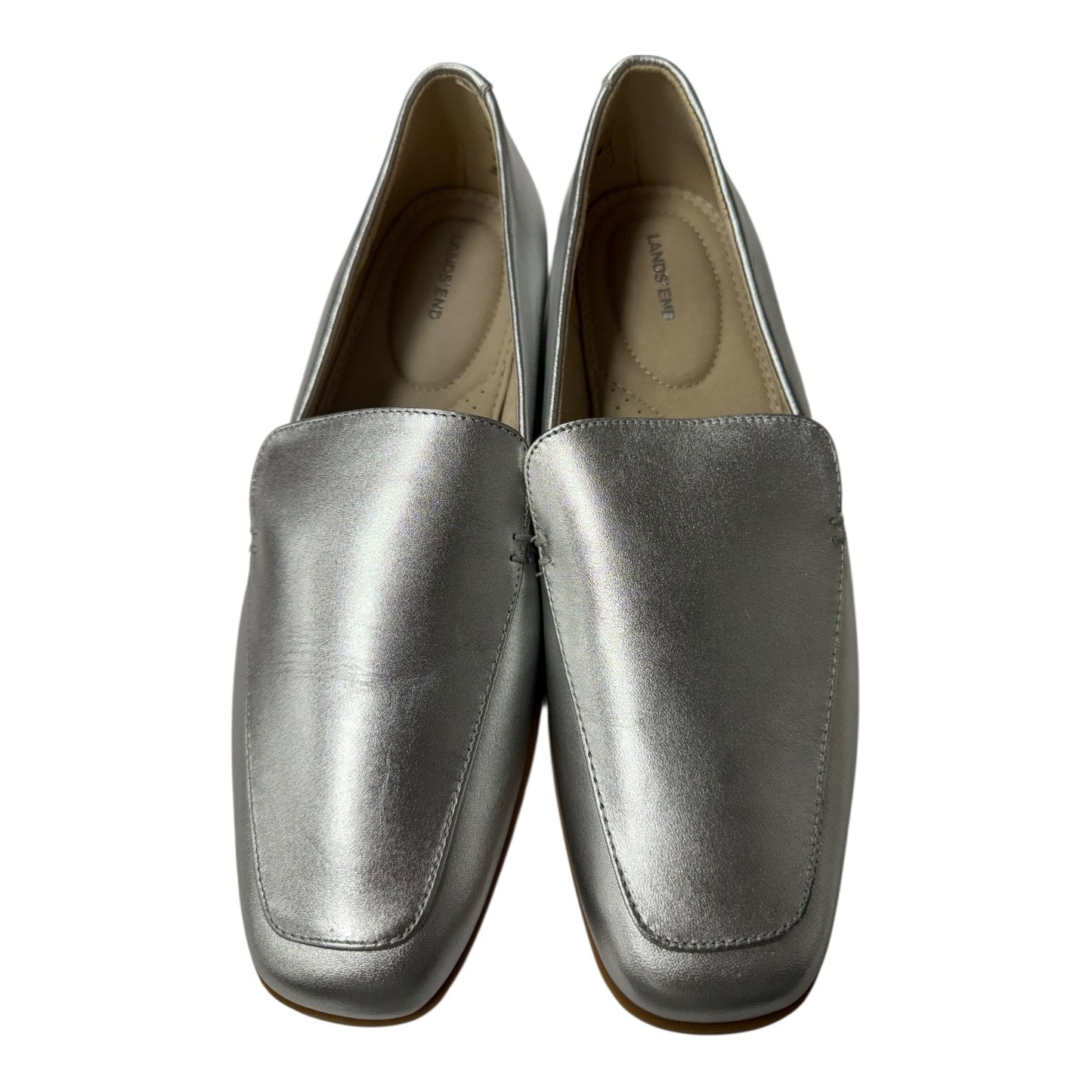 Shoes Flats By Lands End In Silver, Size:8
