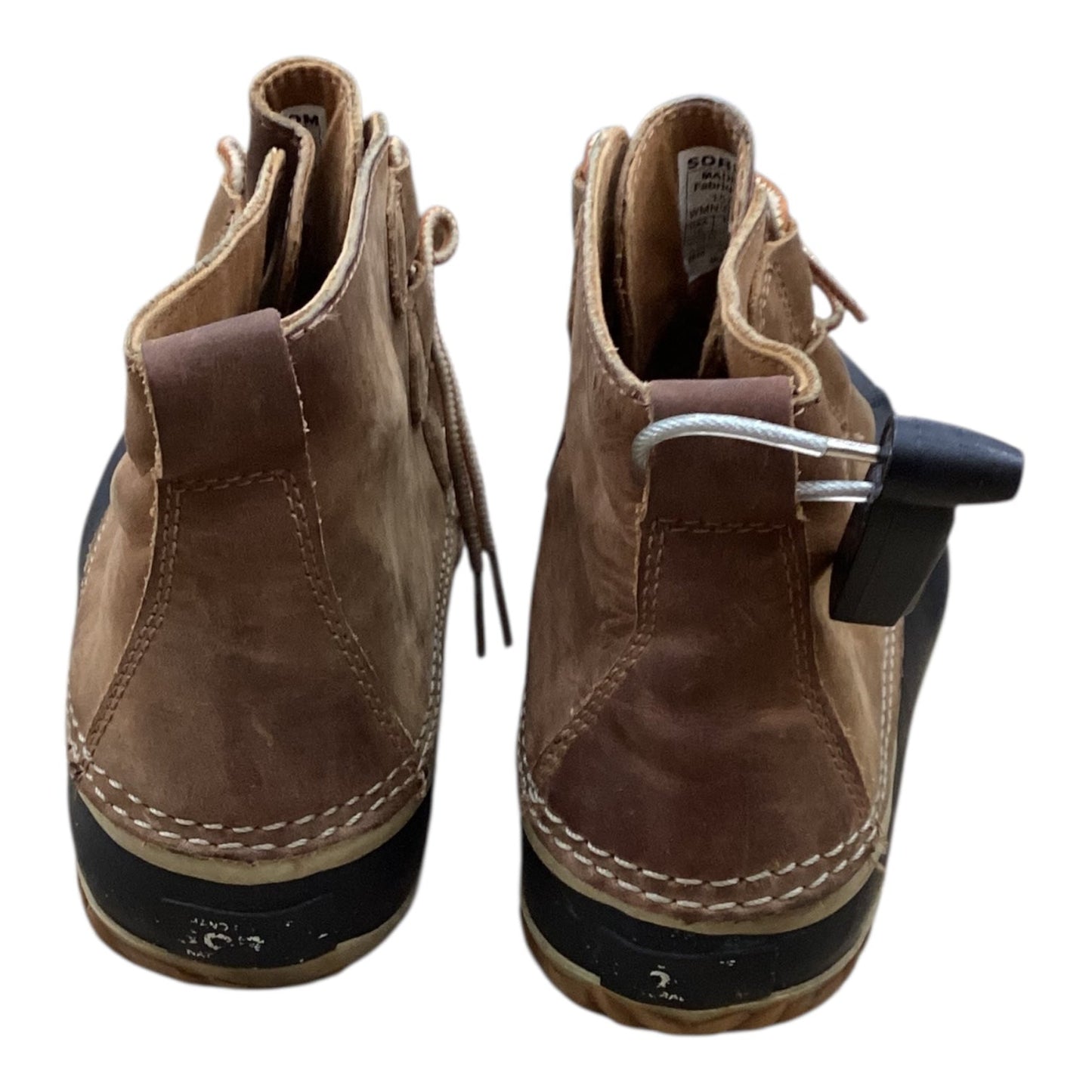 Boots Rain By Sorel In Black & Brown, Size:10