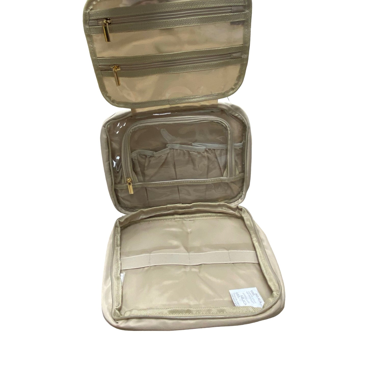 Makeup Bag By Clothes Mentor In Tan, Size:Medium