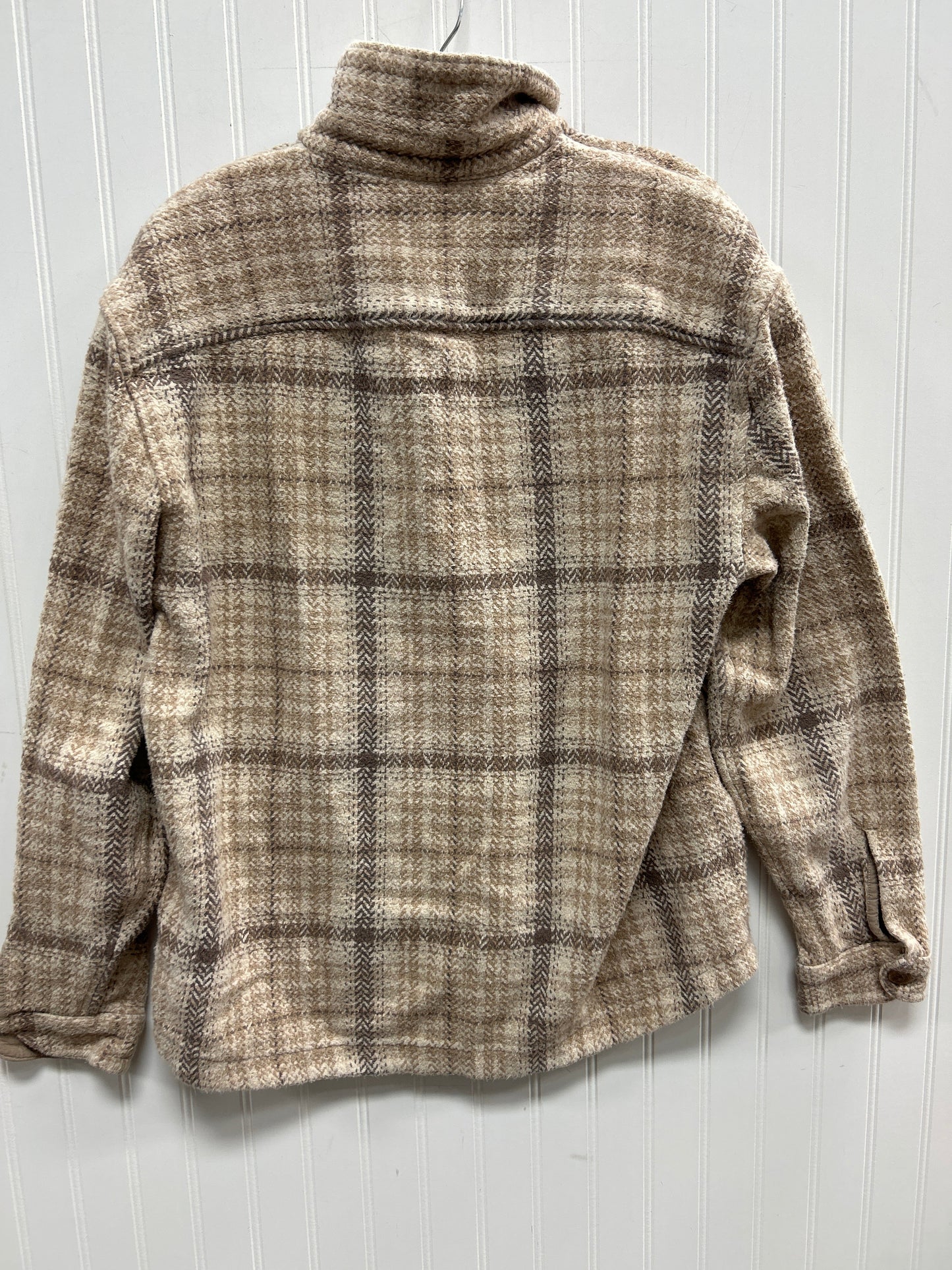 Jacket Fleece By Abercrombie And Fitch In Cream, Size:M