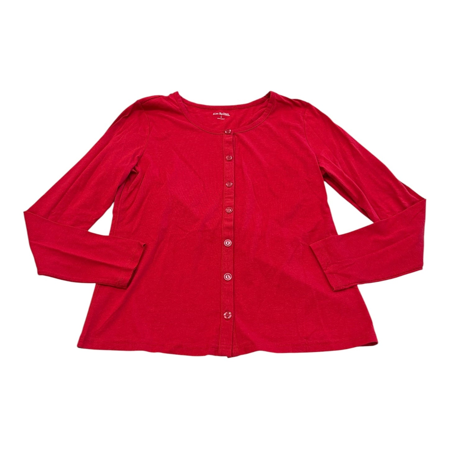 Cardigan By Kim Rogers In Red, Size:S