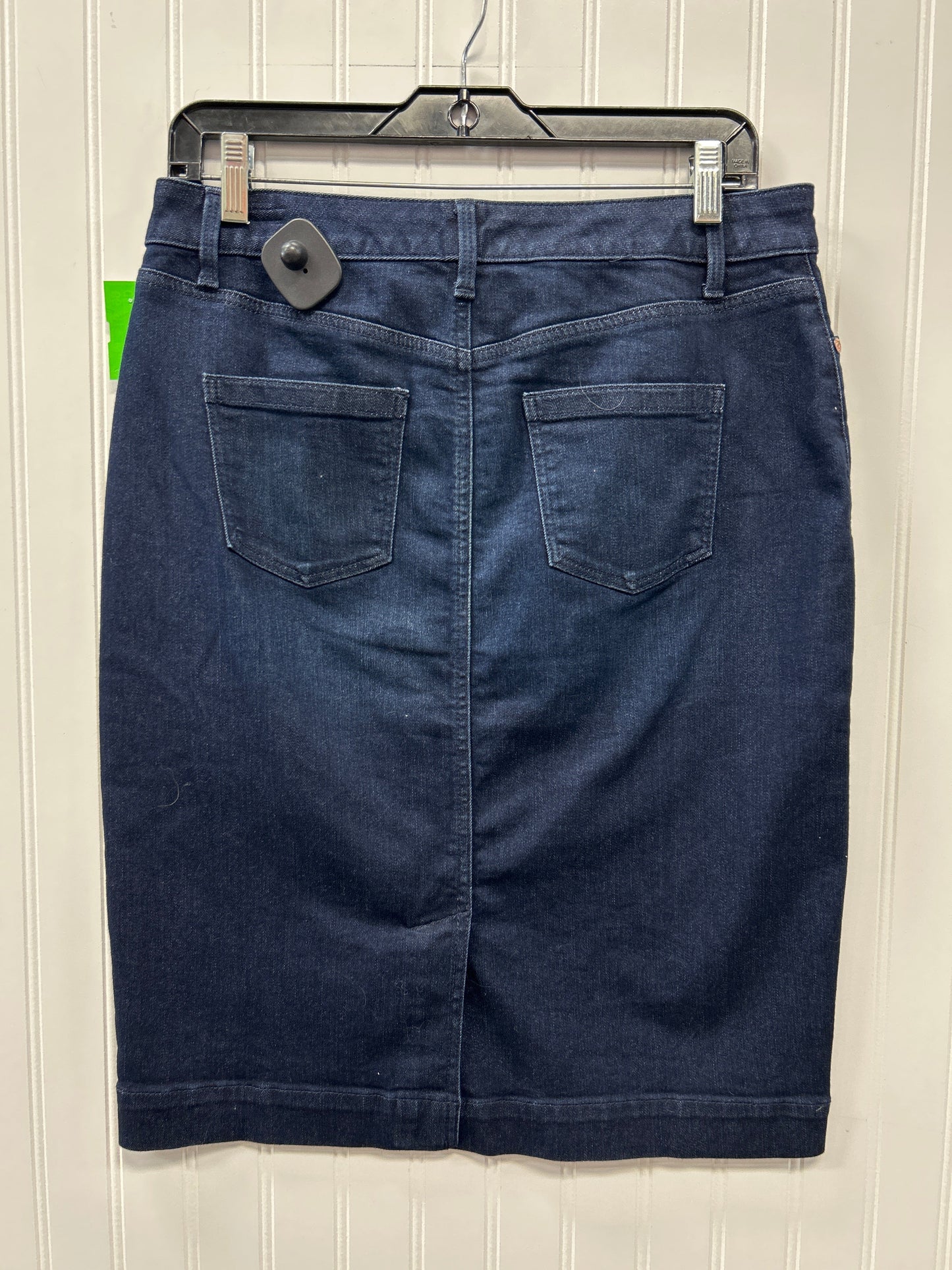Skirt Midi By Talbots In Blue Denim, Size:10P