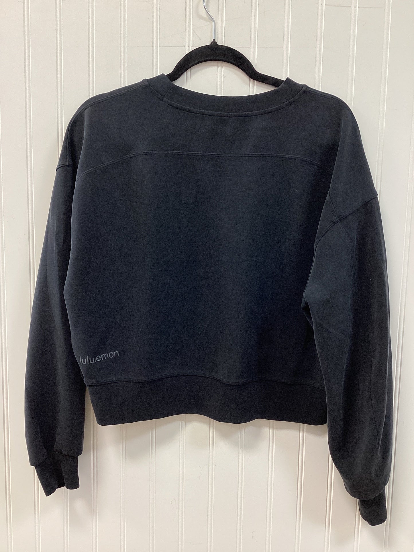 Athletic Top Ls Crewneck By Lululemon In Black, Size:M