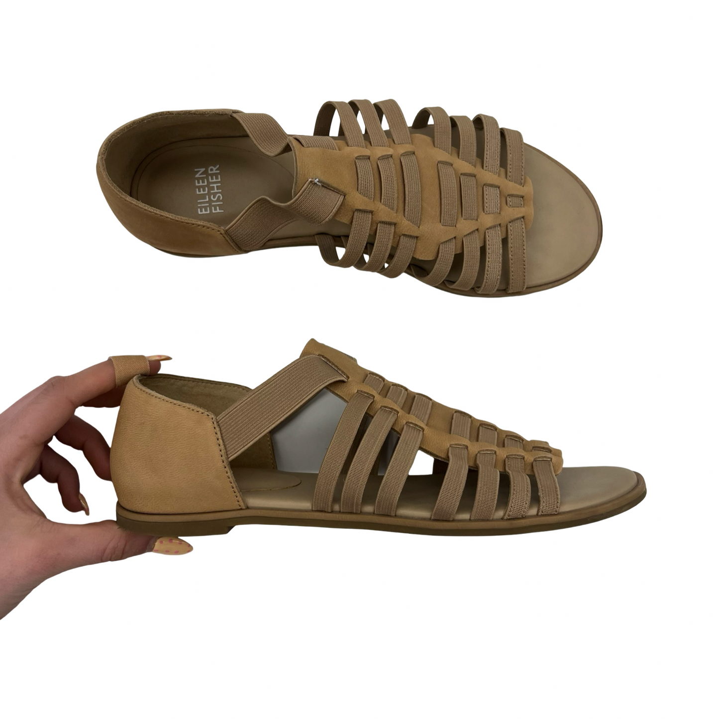 Sandals Flats By Eileen Fisher In Brown, Size:6