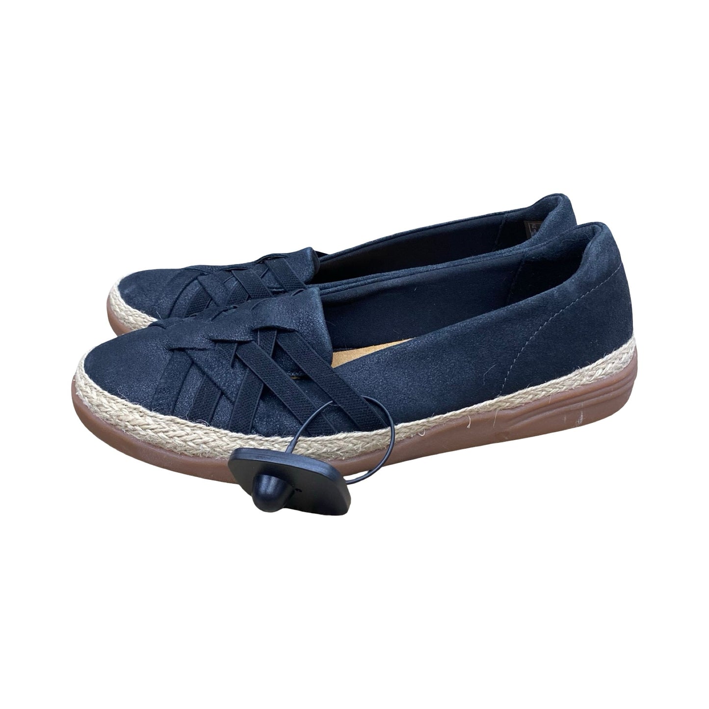 Shoes Flats By Clarks In Black & Tan, Size:9