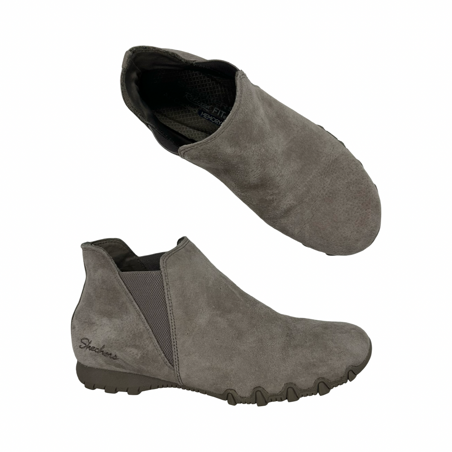 Boots Ankle Flats By Skechers In Tan, Size:7