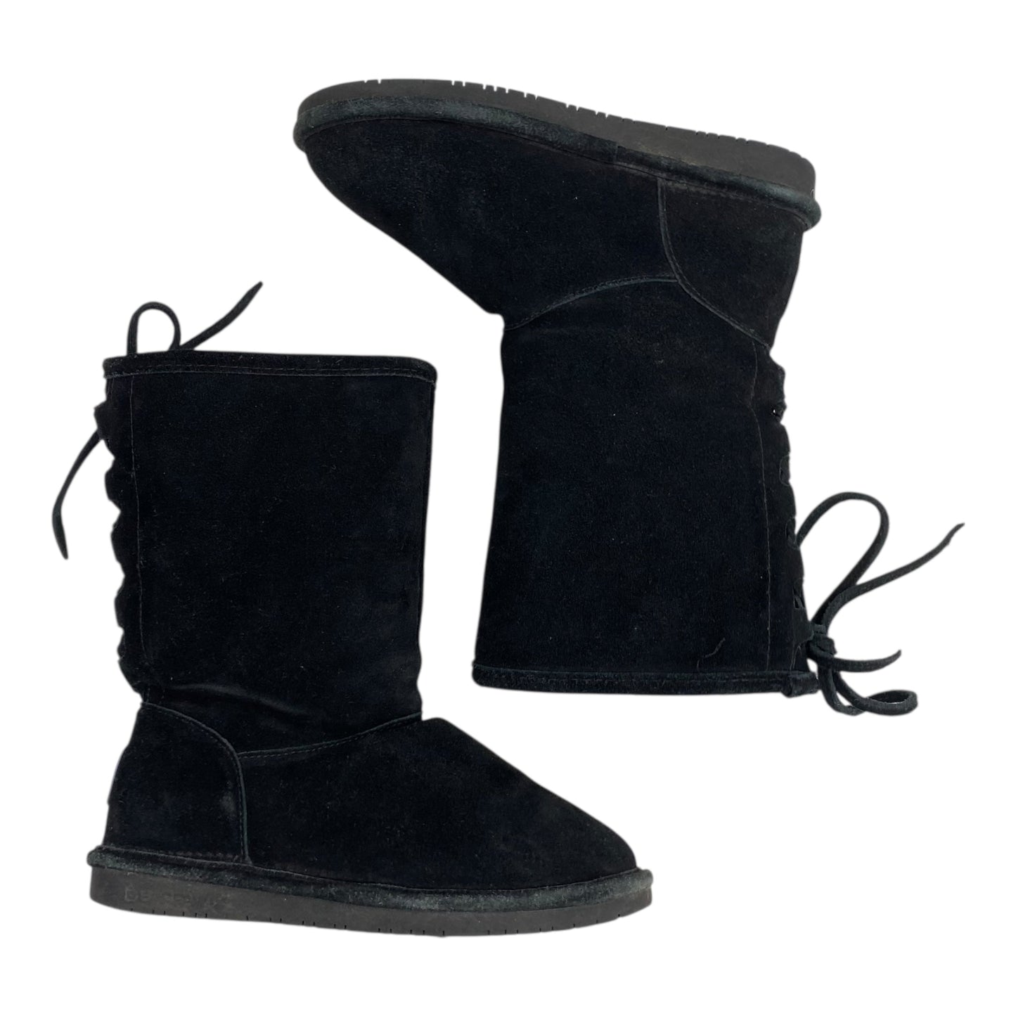 Boots Mid-Calf Flats By Bearpaw In Black, Size:7