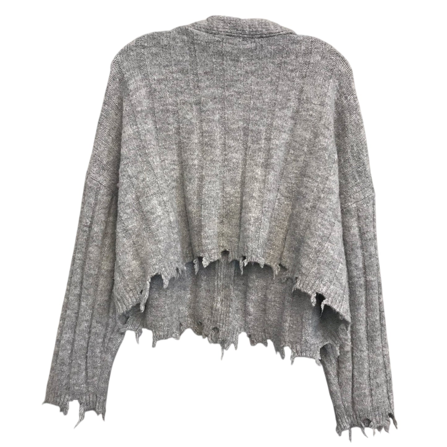 Sweater Cardigan By Double Zero In Grey, Size:M