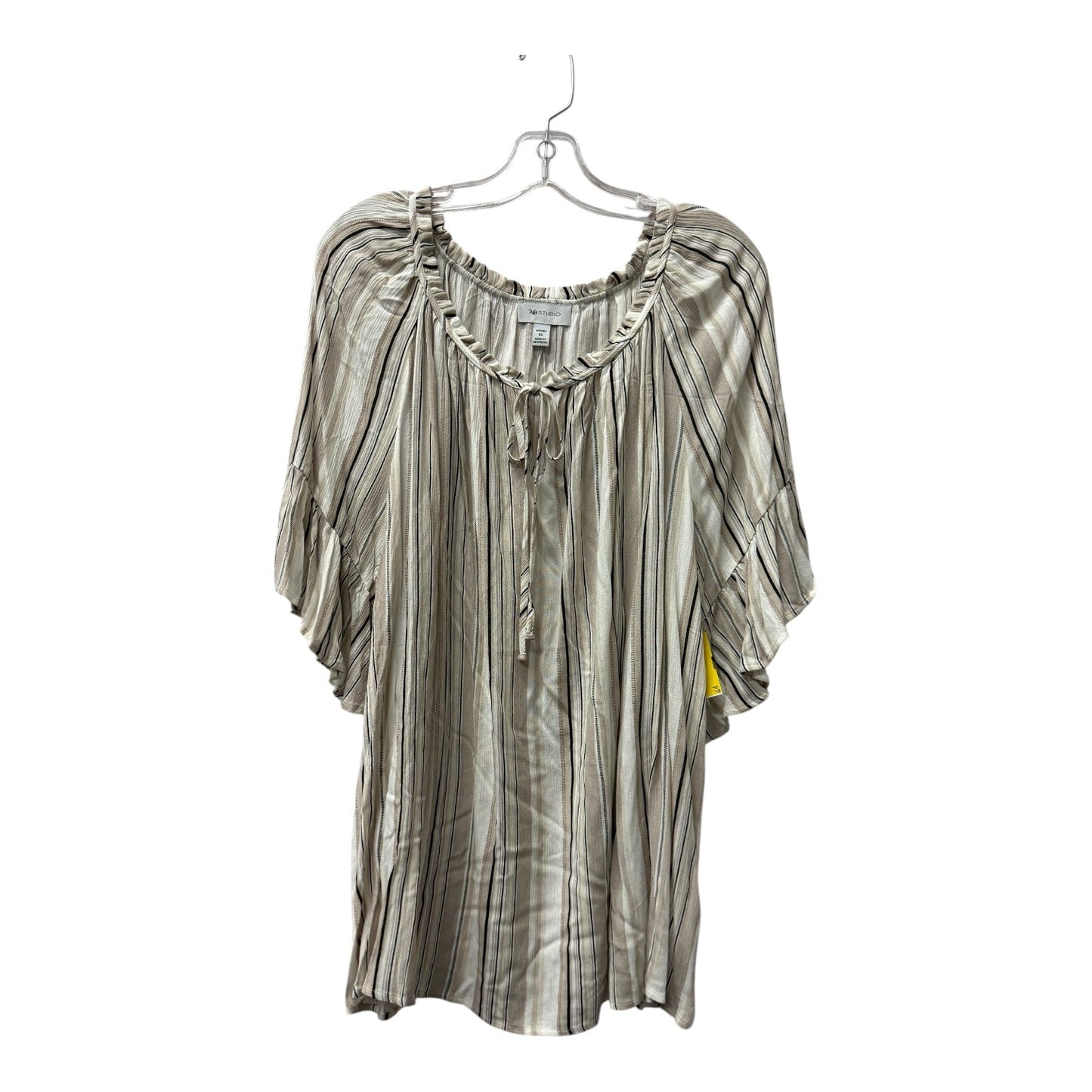 Top Ss By Ab Studio In Beige, Size:3X