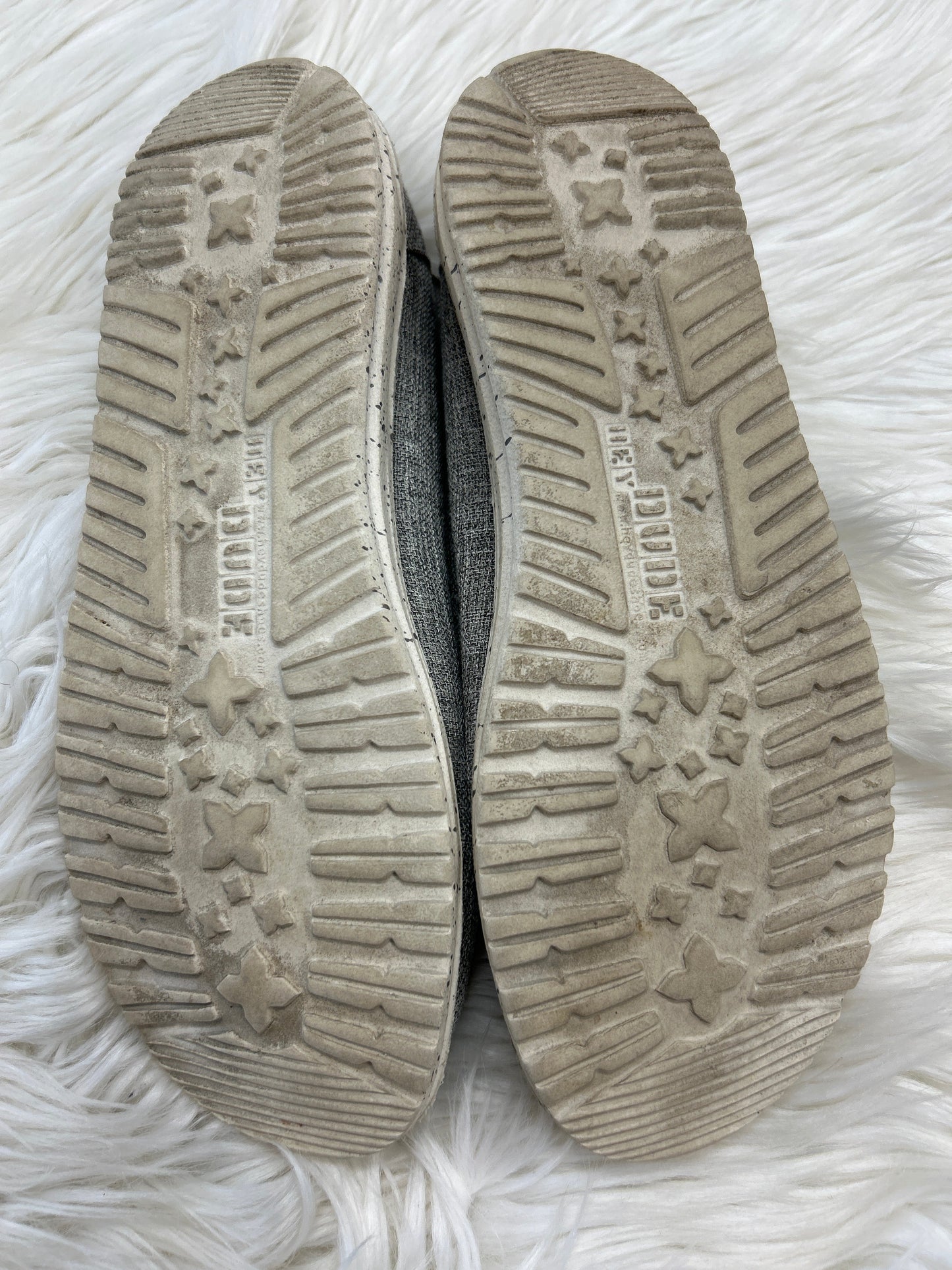 Shoes Flats By Hey Dude In Grey, Size:10