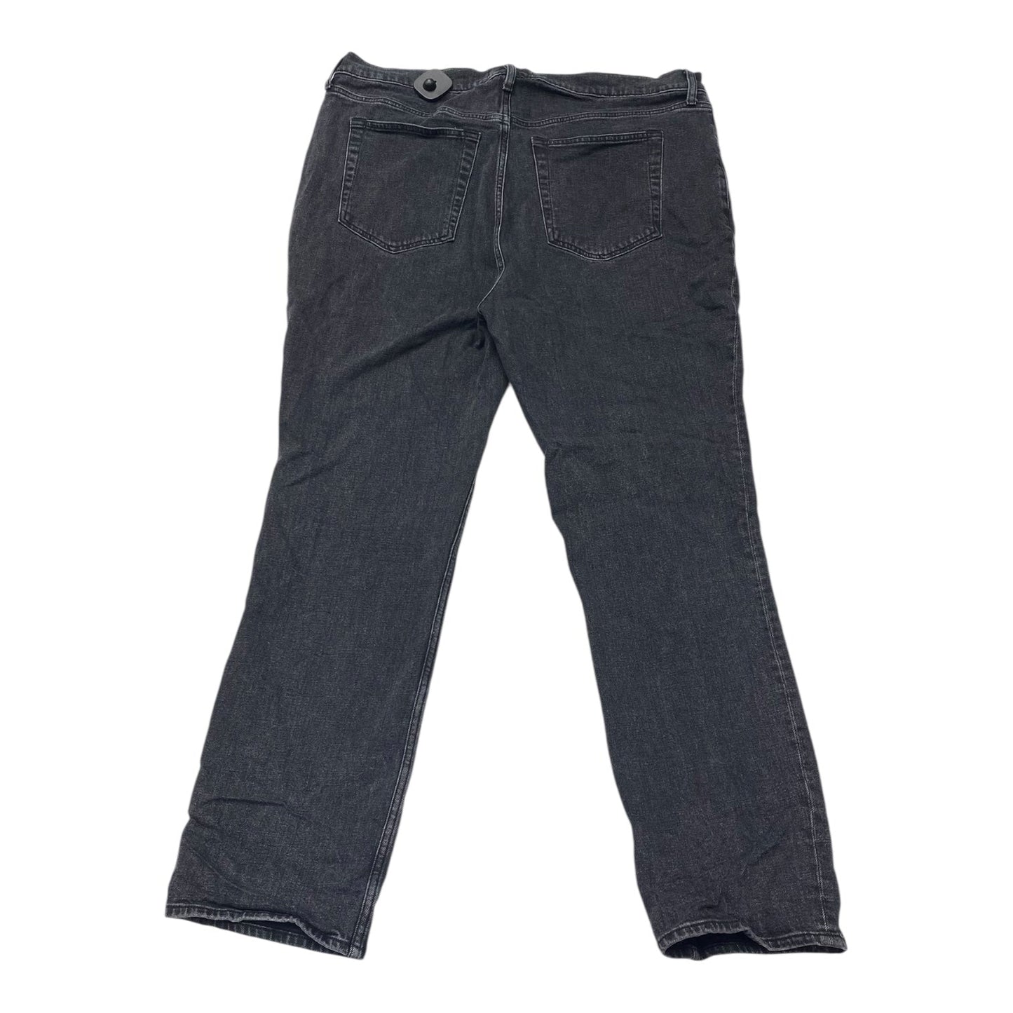 Jeans Straight By Abercrombie And Fitch In Black Denim, Size:20