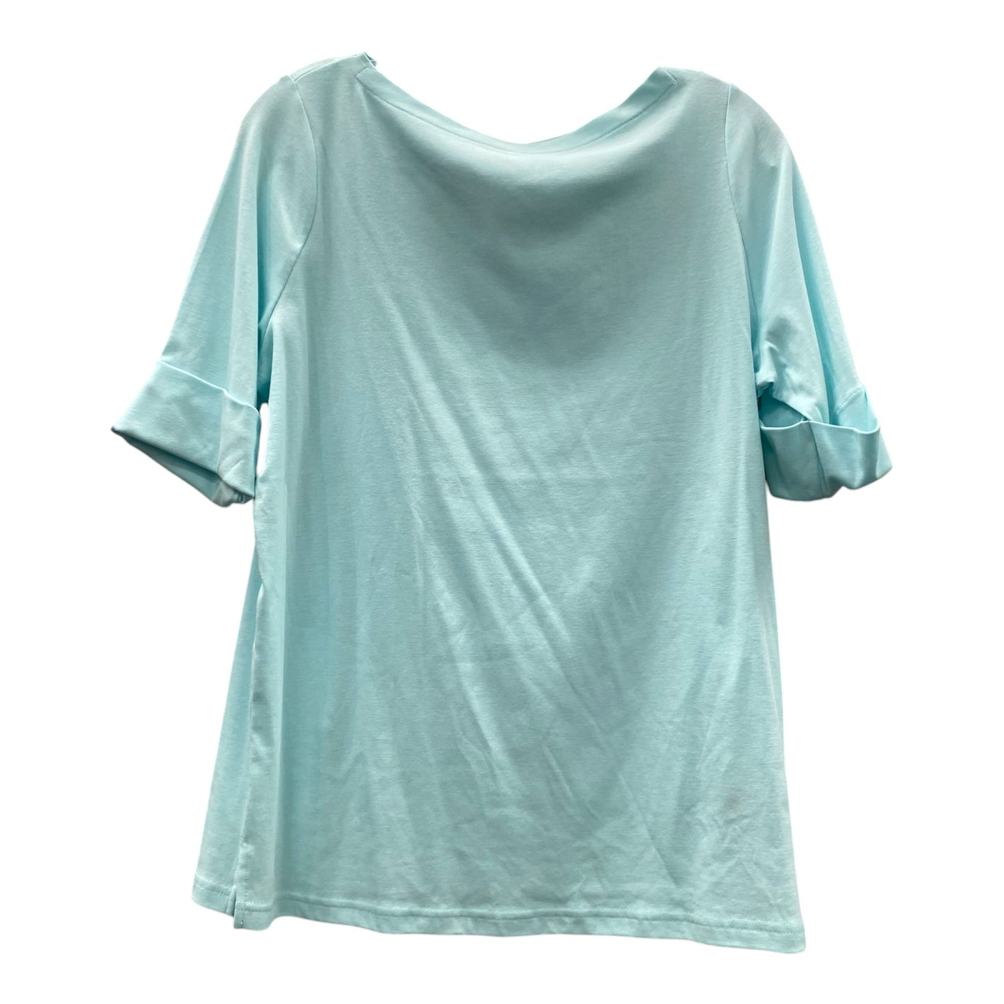 Top Ss By Lauren By Ralph Lauren In Aqua, Size:1X